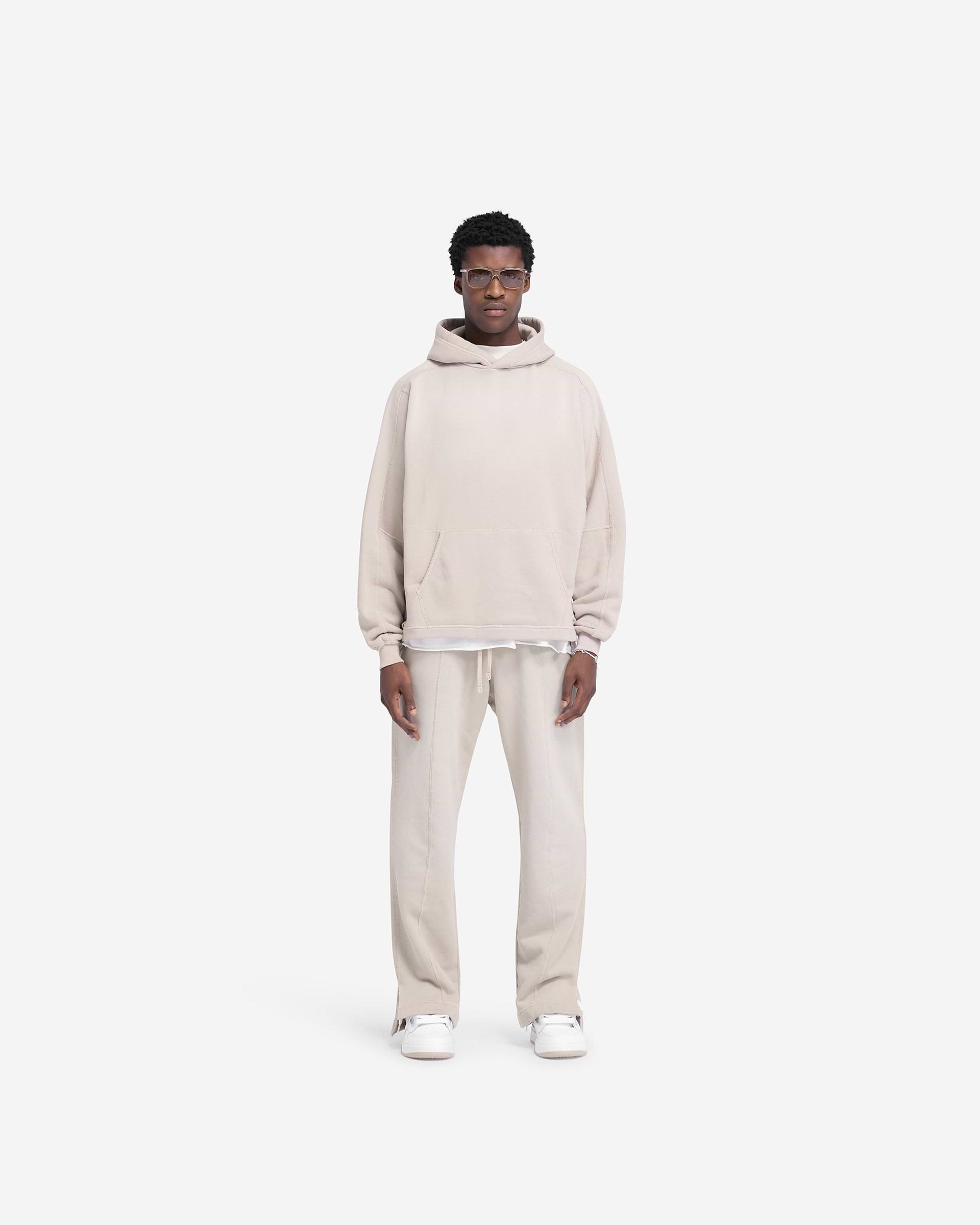 Stepped Hem Hoodie - Avoine