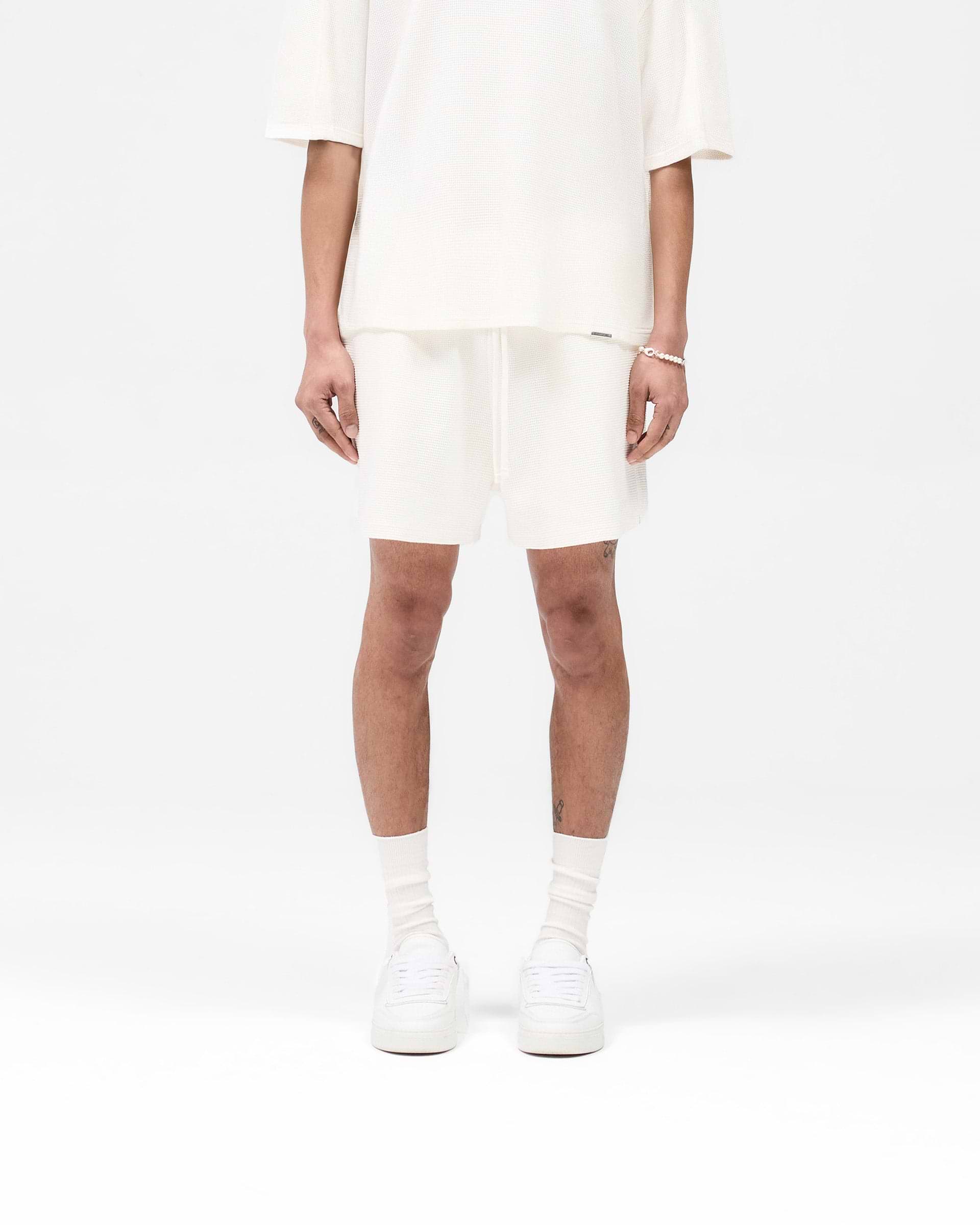 Waffle Shorts – Weiß