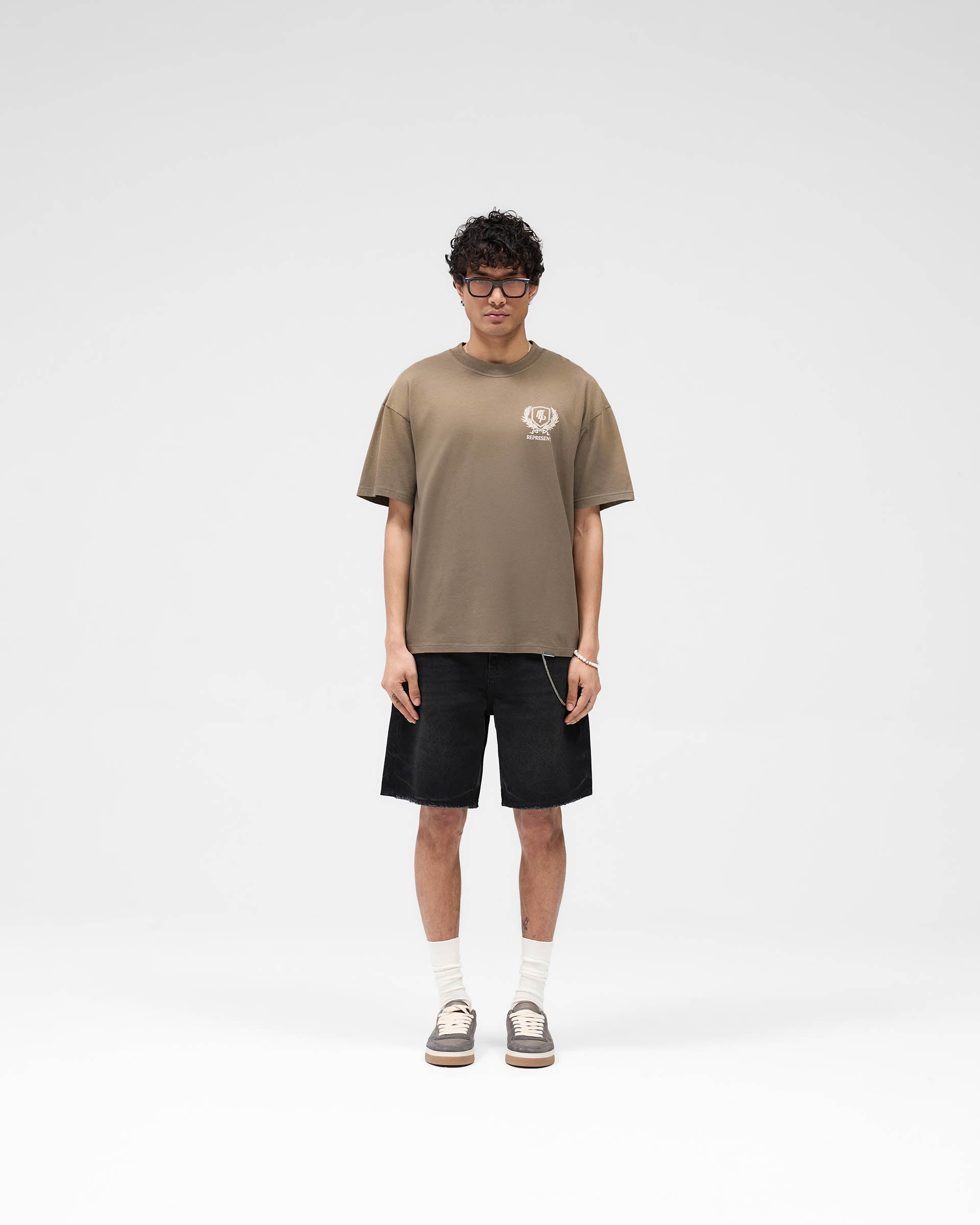 Crest T-Shirt - Dunkles Taupe