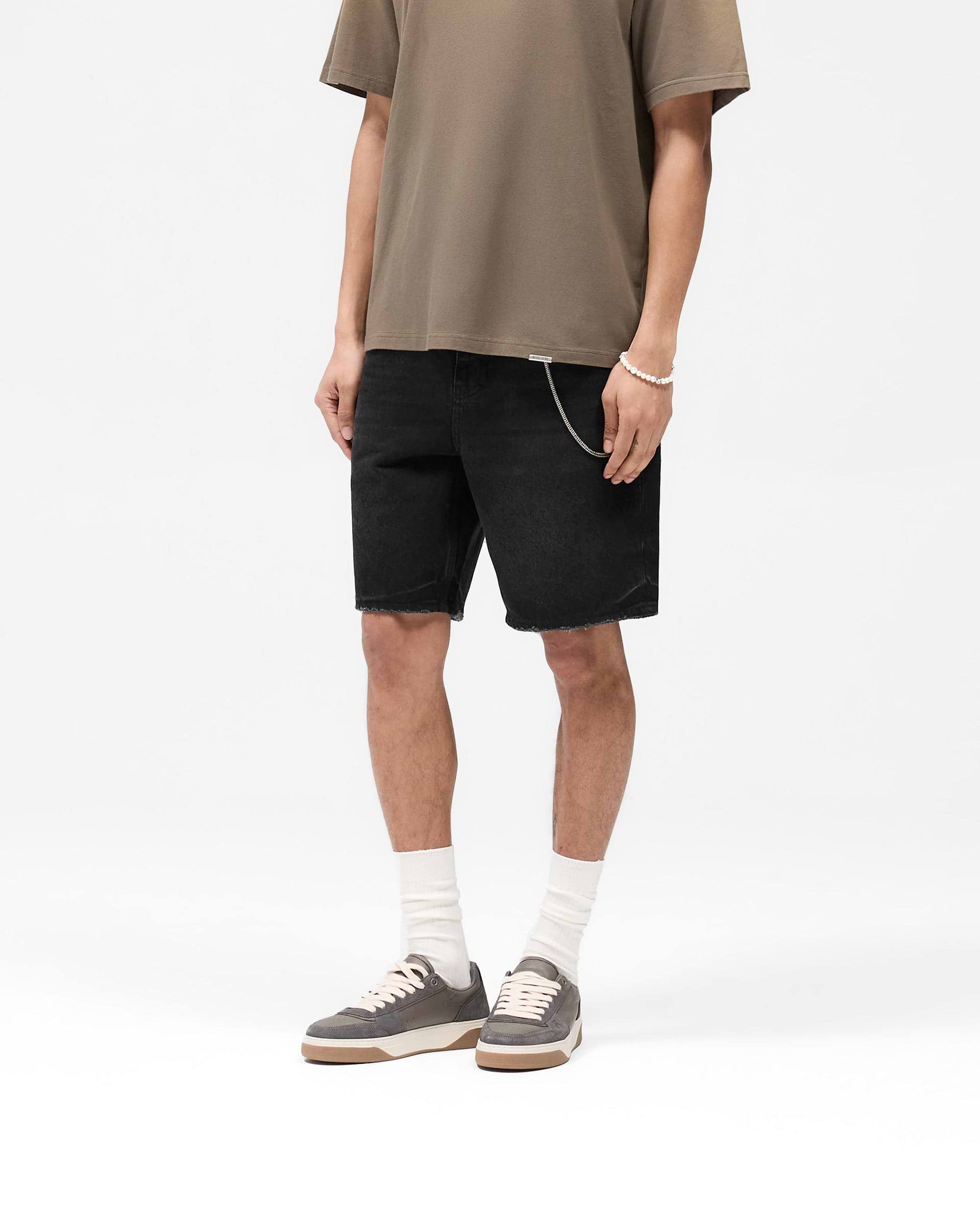 R10T Tailored Denim Shorts - Black