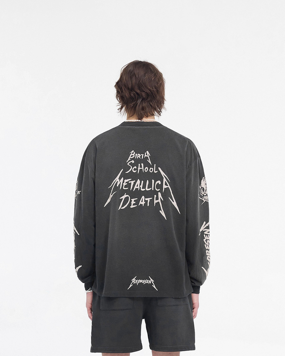 Represent X Metallica‚Ñ¢Ô∏è Garage Inc Long Sleeve T-Shirt - GEFÖRBTES SCHWARZ