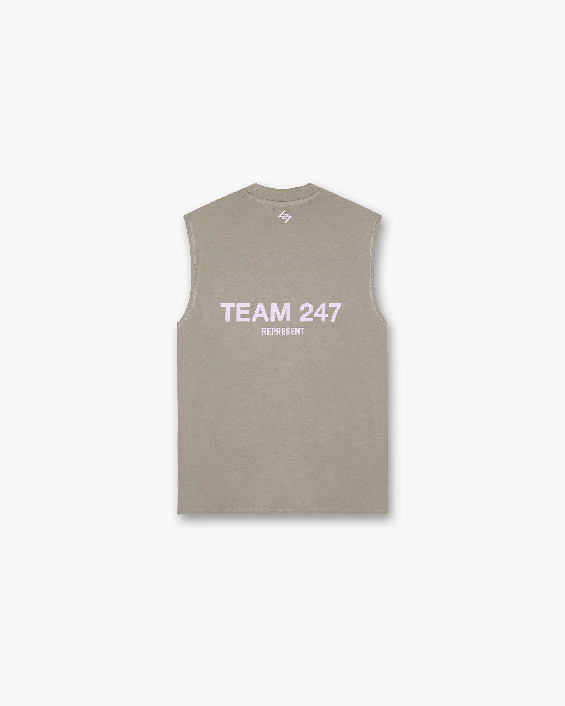 Team 247 Oversized Tank - Kaki Lilas