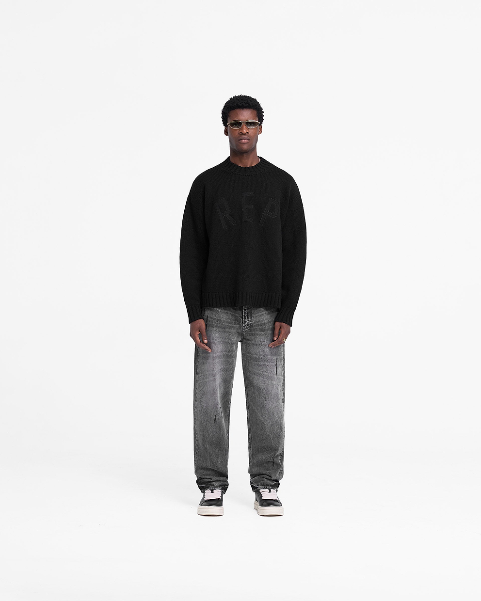 Rep Knit Jumper - Schwarz