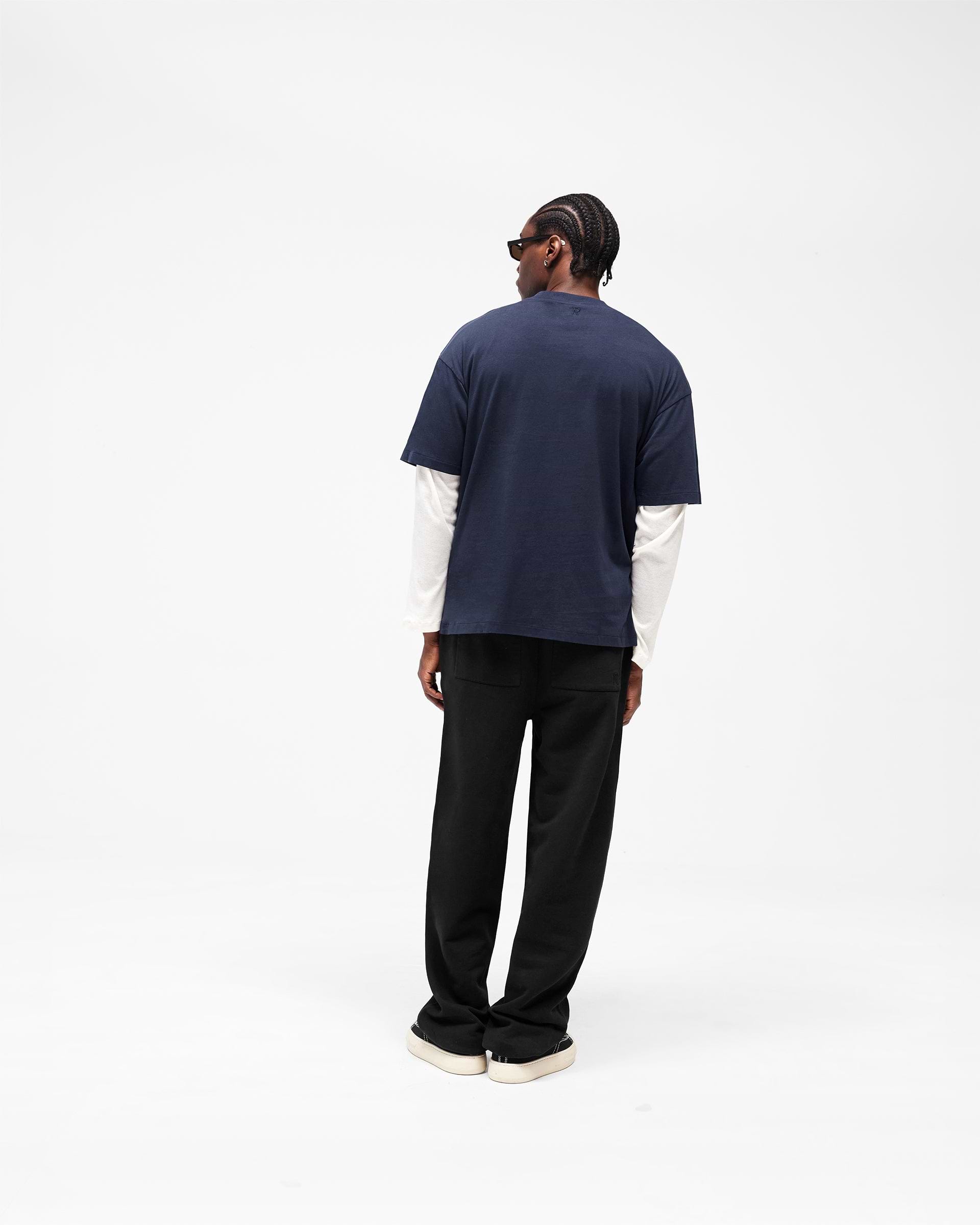 Initial Oversized T-Shirt Midnight Navy | Mens T-Shirts | REPRESENT