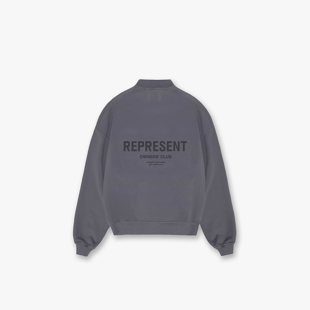 Represent Owners Club Long Sleeve Polo Sweater - Storm | REPRESENT CLO