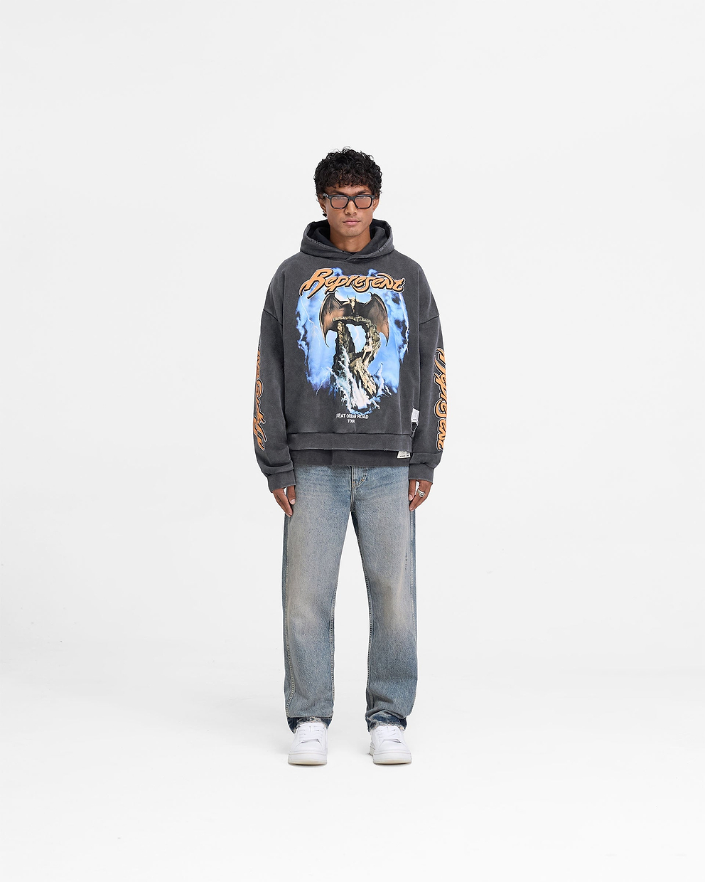 Represent X Marais Great Ocean Boxy Hoodie - Vintagegrau