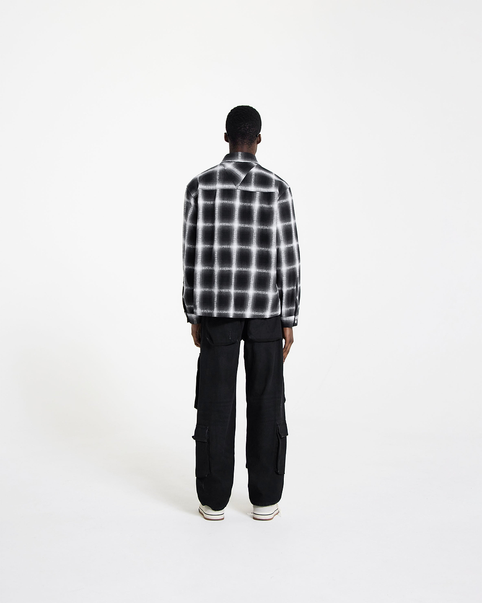 Logo Flannel Shirt - Black