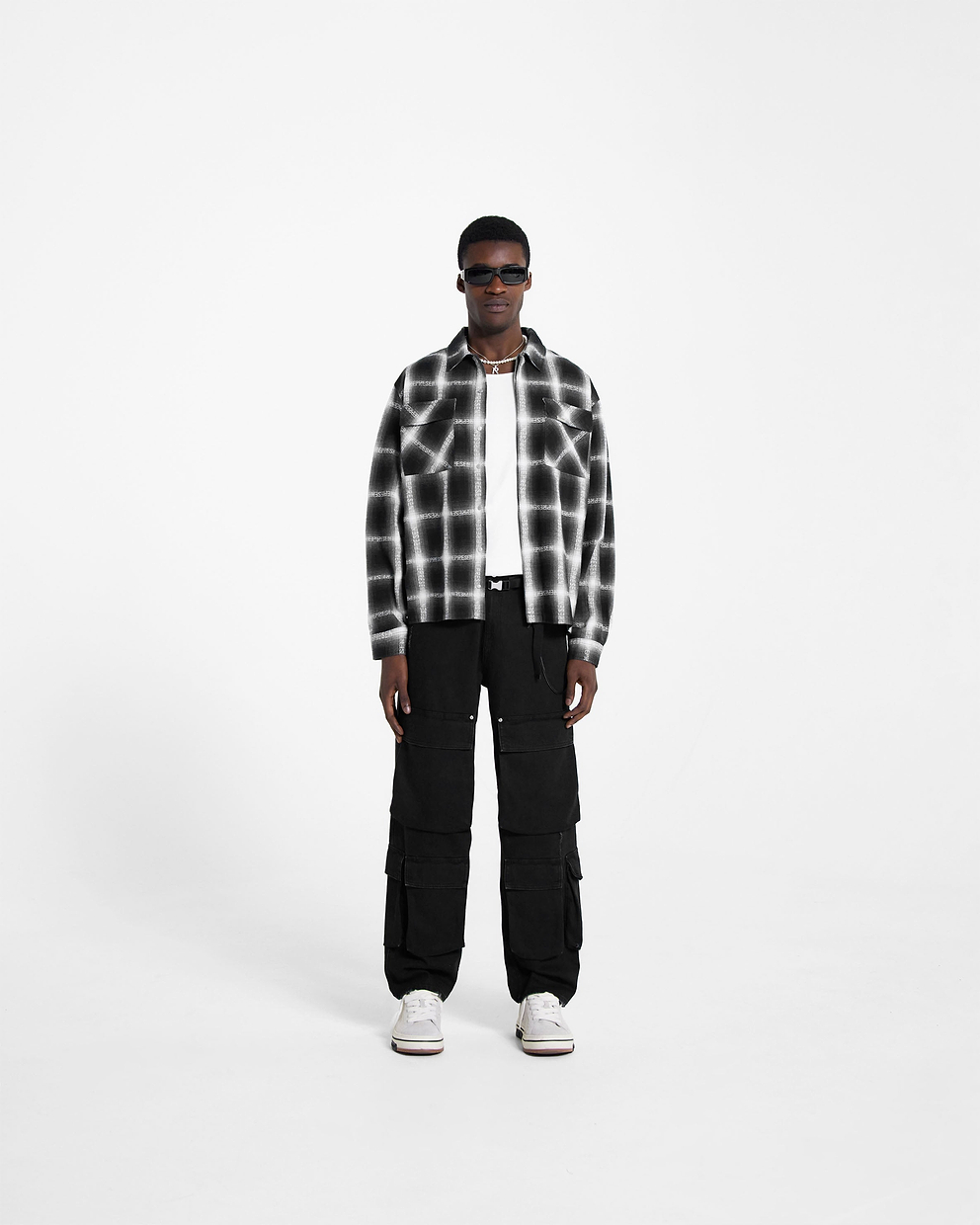 Logo Flannel Shirt - Black