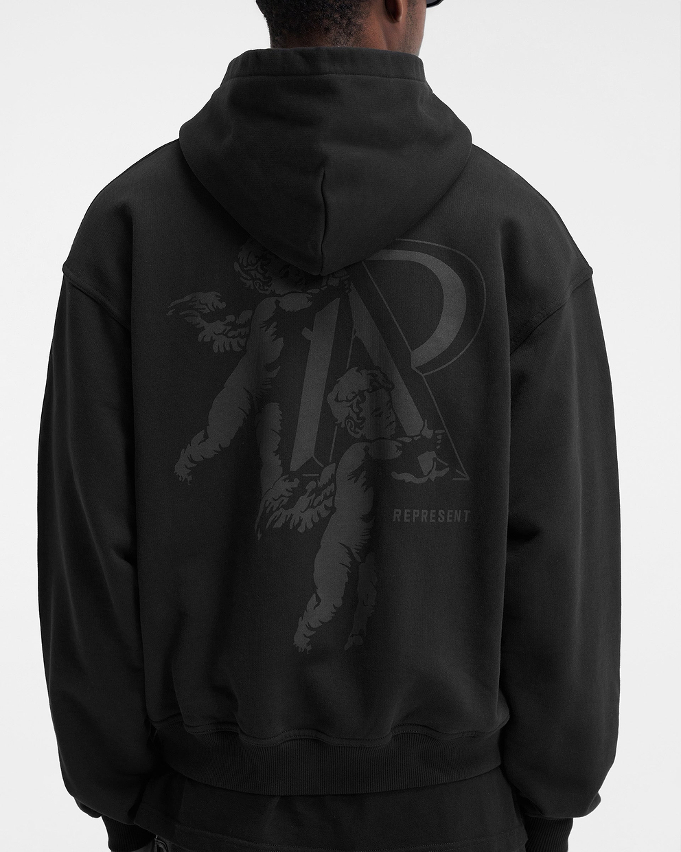 Cherub Initial Zip Hoodie - SCHWARZ