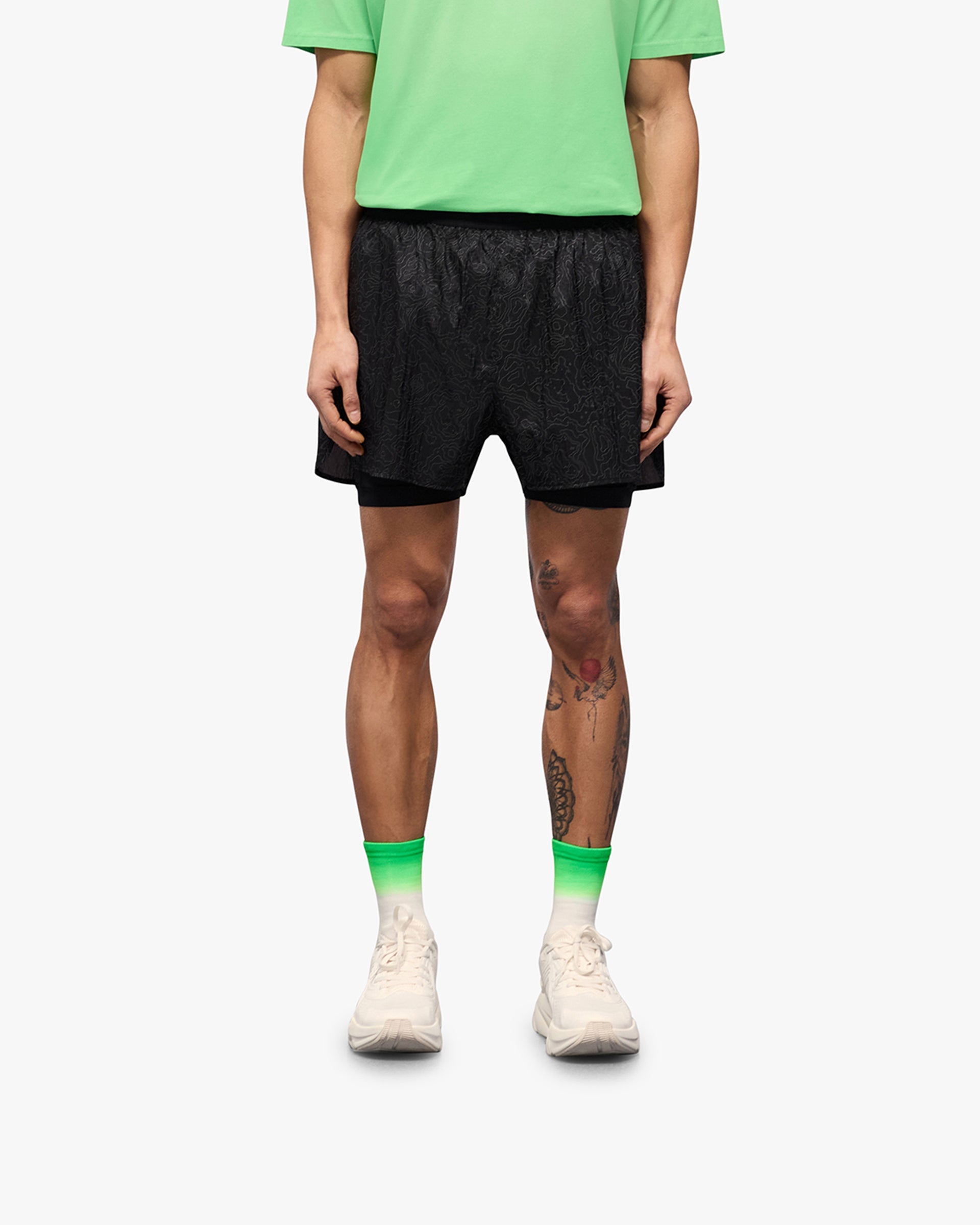 247 Contour 2-In-1 Run Shorts - Schwarz