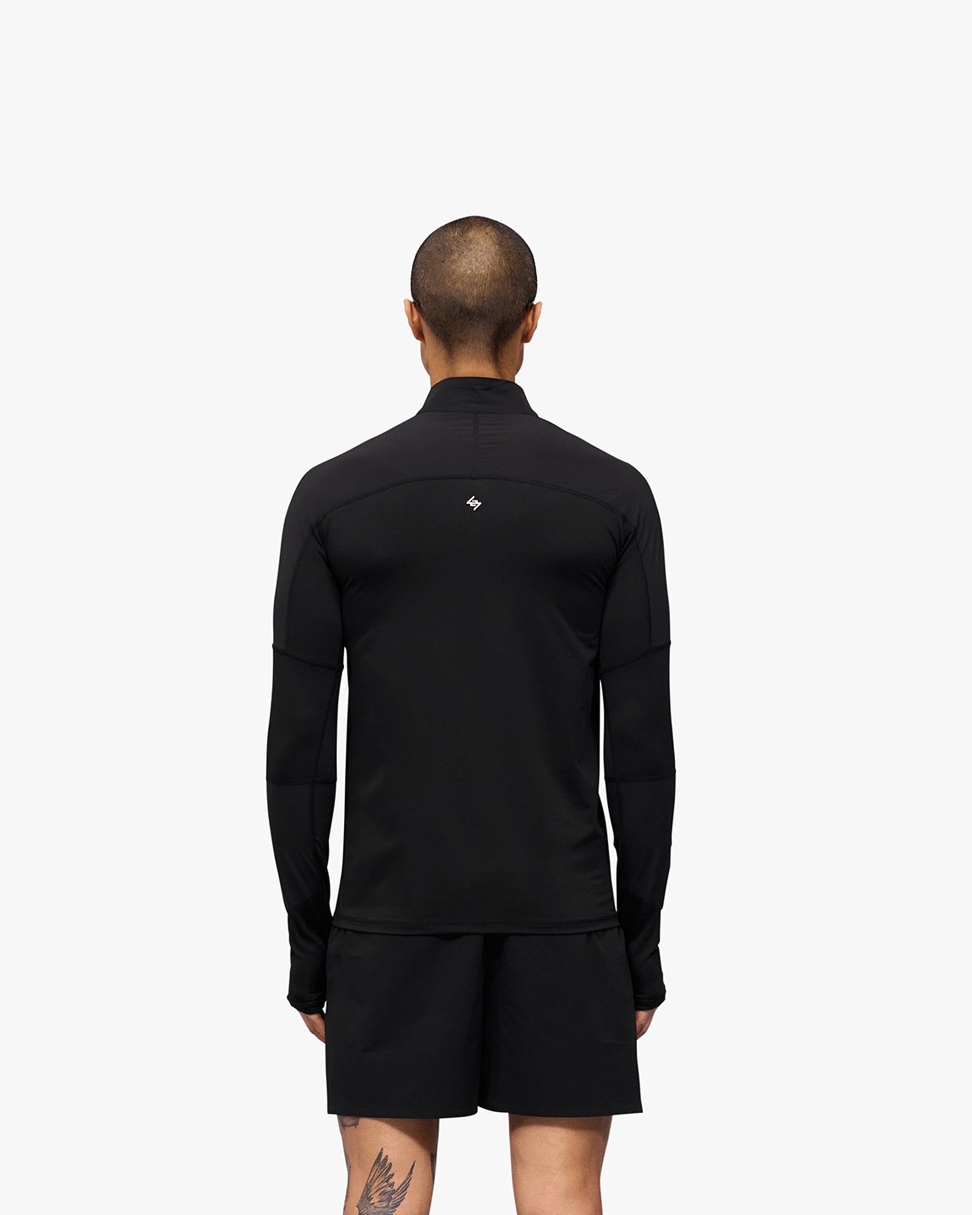 247 Run Quarter Zip | Jet Black Performance Running | REPRESENT