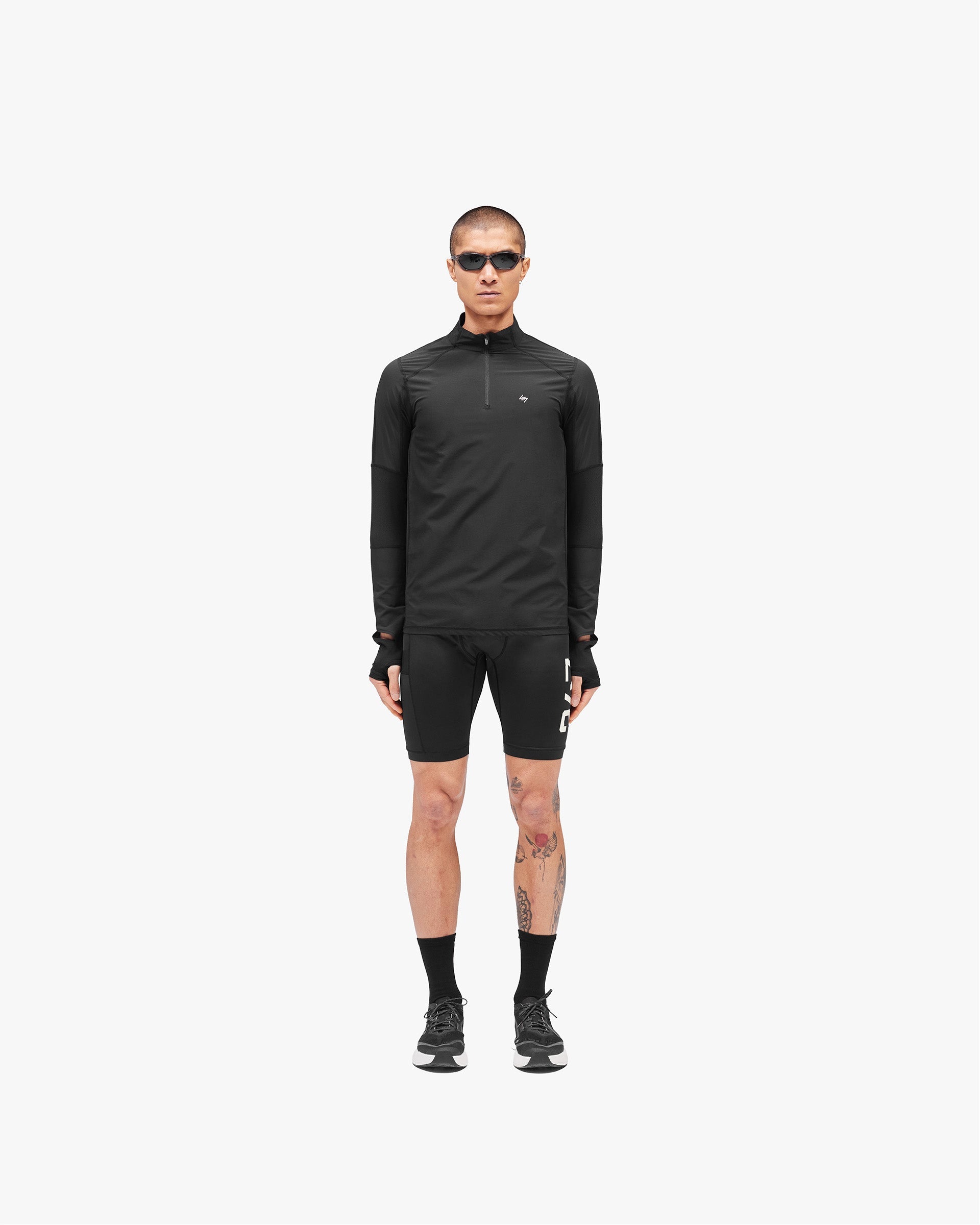 247 Run Quarter Zip - Jet Black