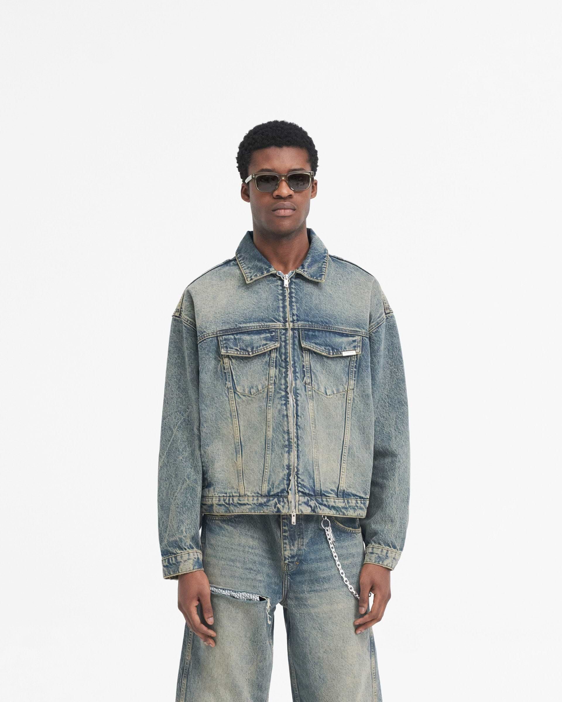 R4 Denim Jacket - Blau Creme