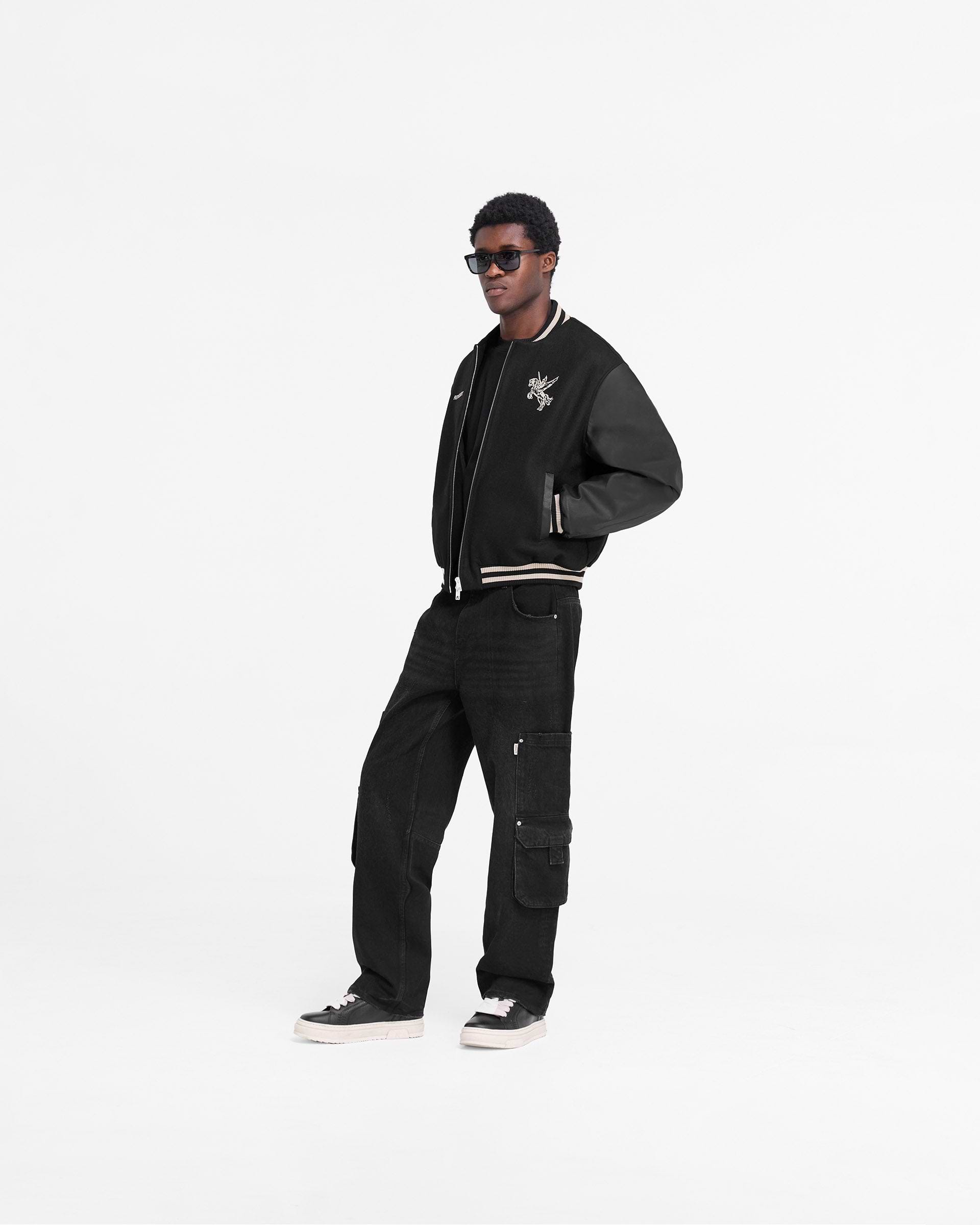 Mascot Wool Varsity Jacket - Noir Jet