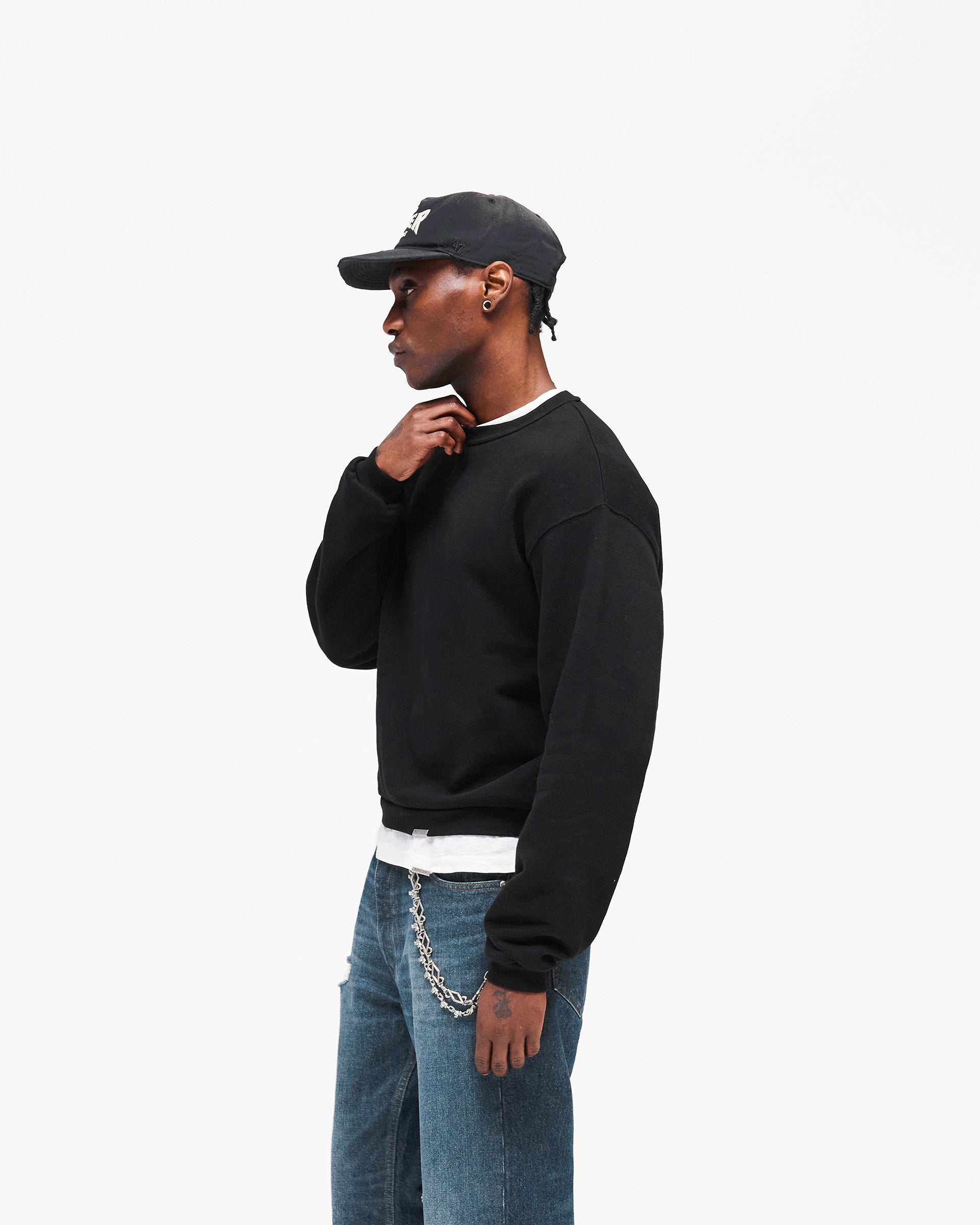 GH Shrunken Sweatshirt - Jet Black