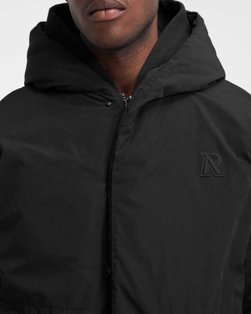 Hooded Puffer Jacket - TIEFSCHWARZ