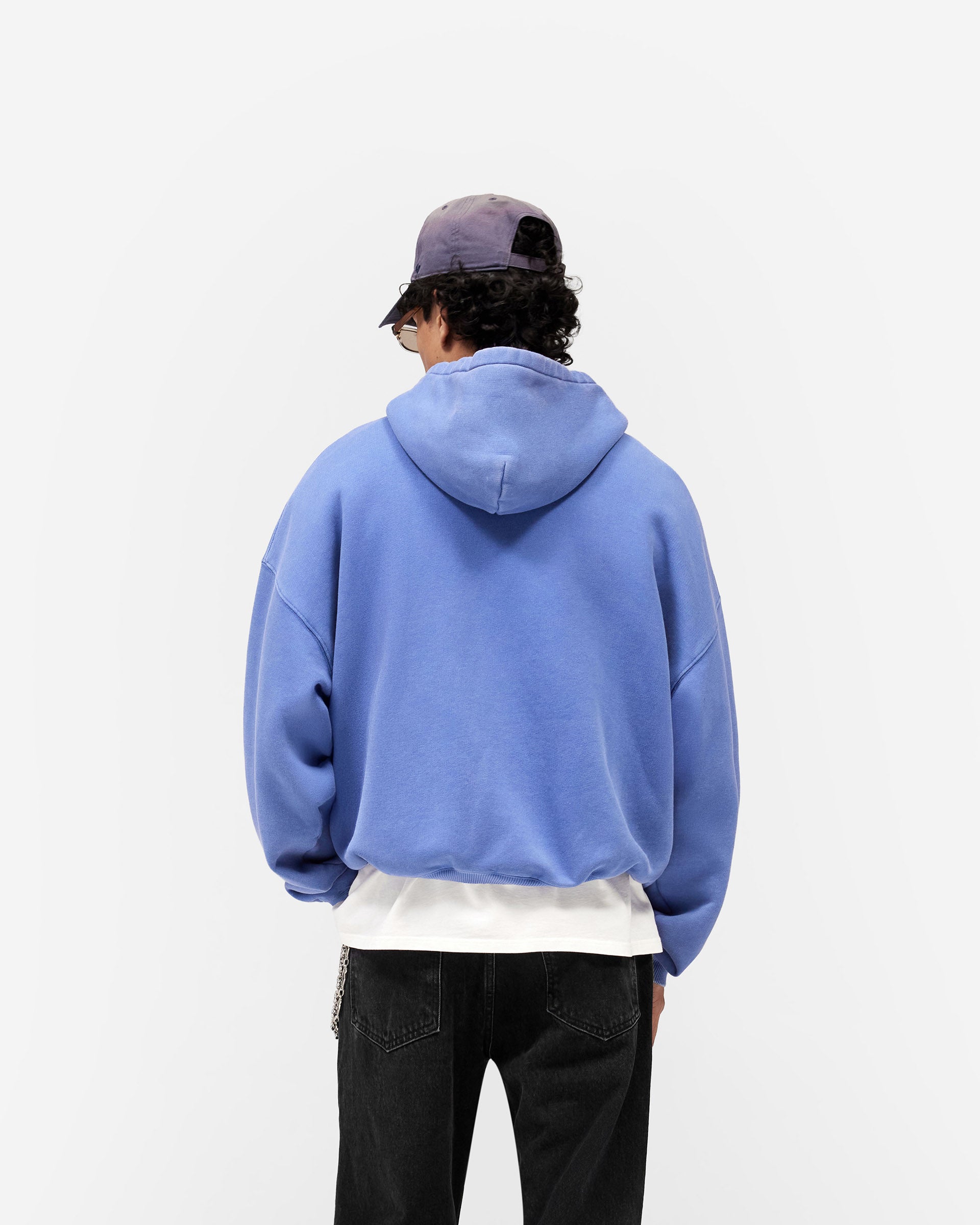 Pegasus Zip Through Hoodie - Indigo