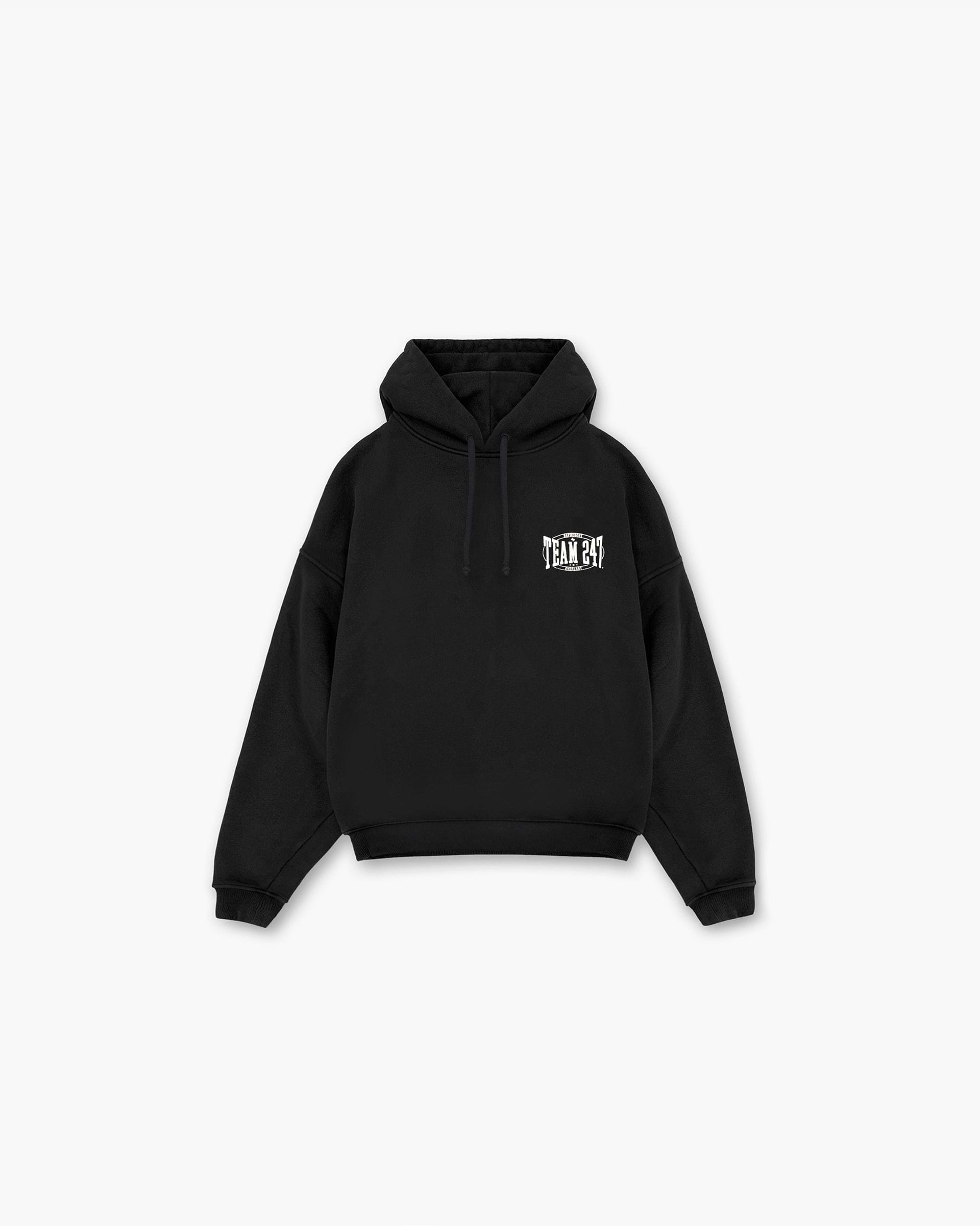 247 X Everlast Training Camp Boxy Hoodie - Dunkelschwarz