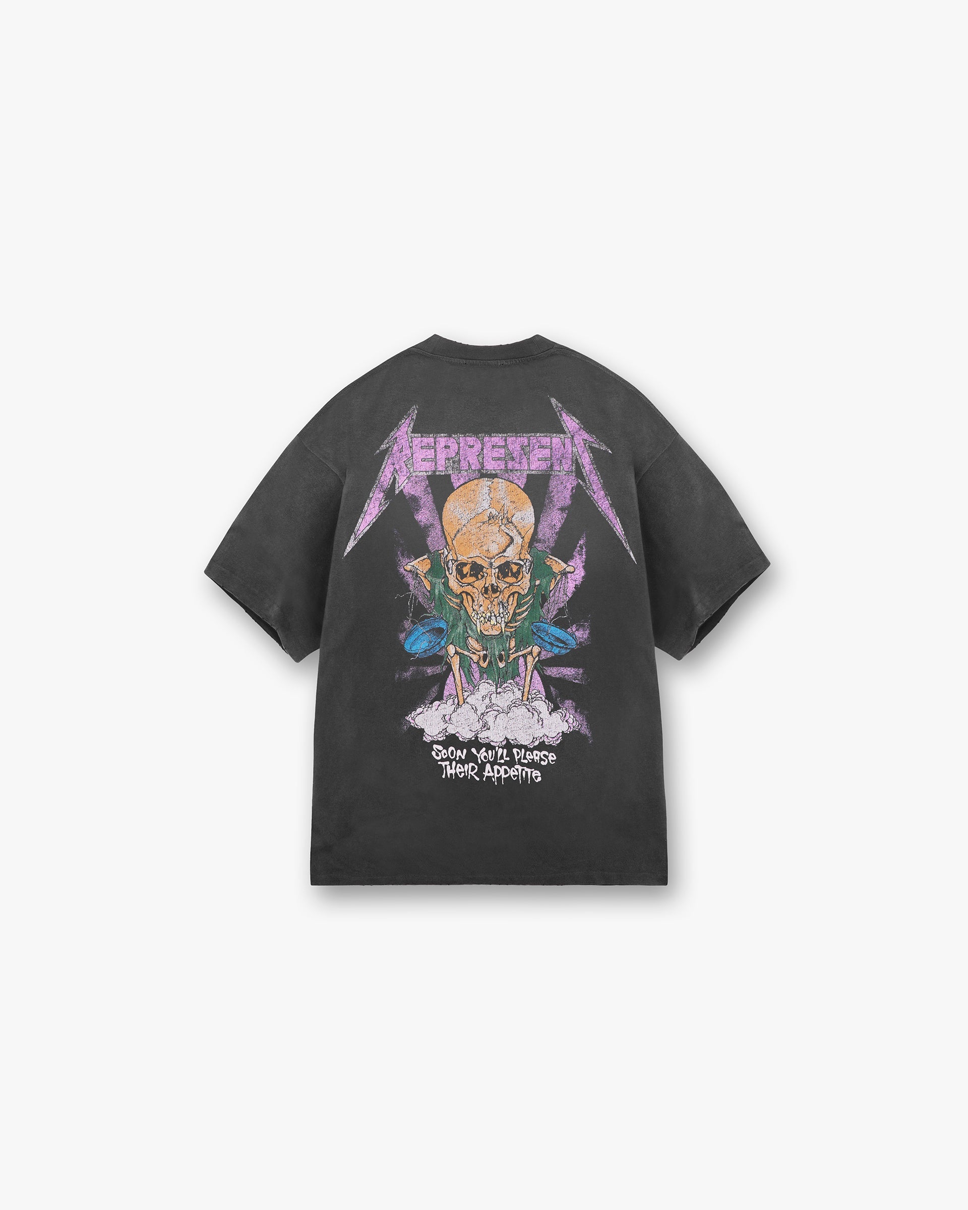 Represent X Metallica™️ Justice T-Shirt - Stained Black