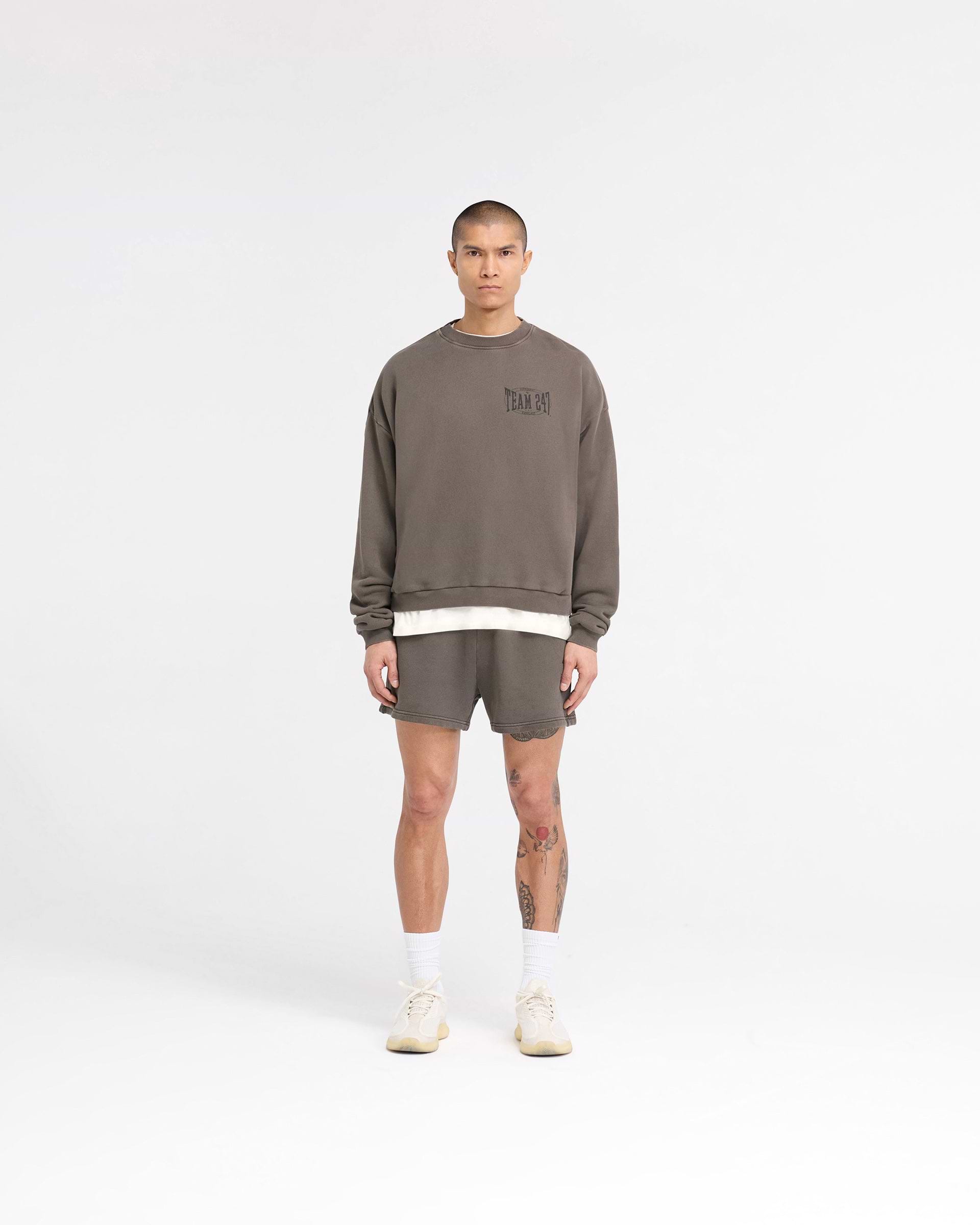 Pull Boxy 247 X Everlast Training Camp - Marron Délavé