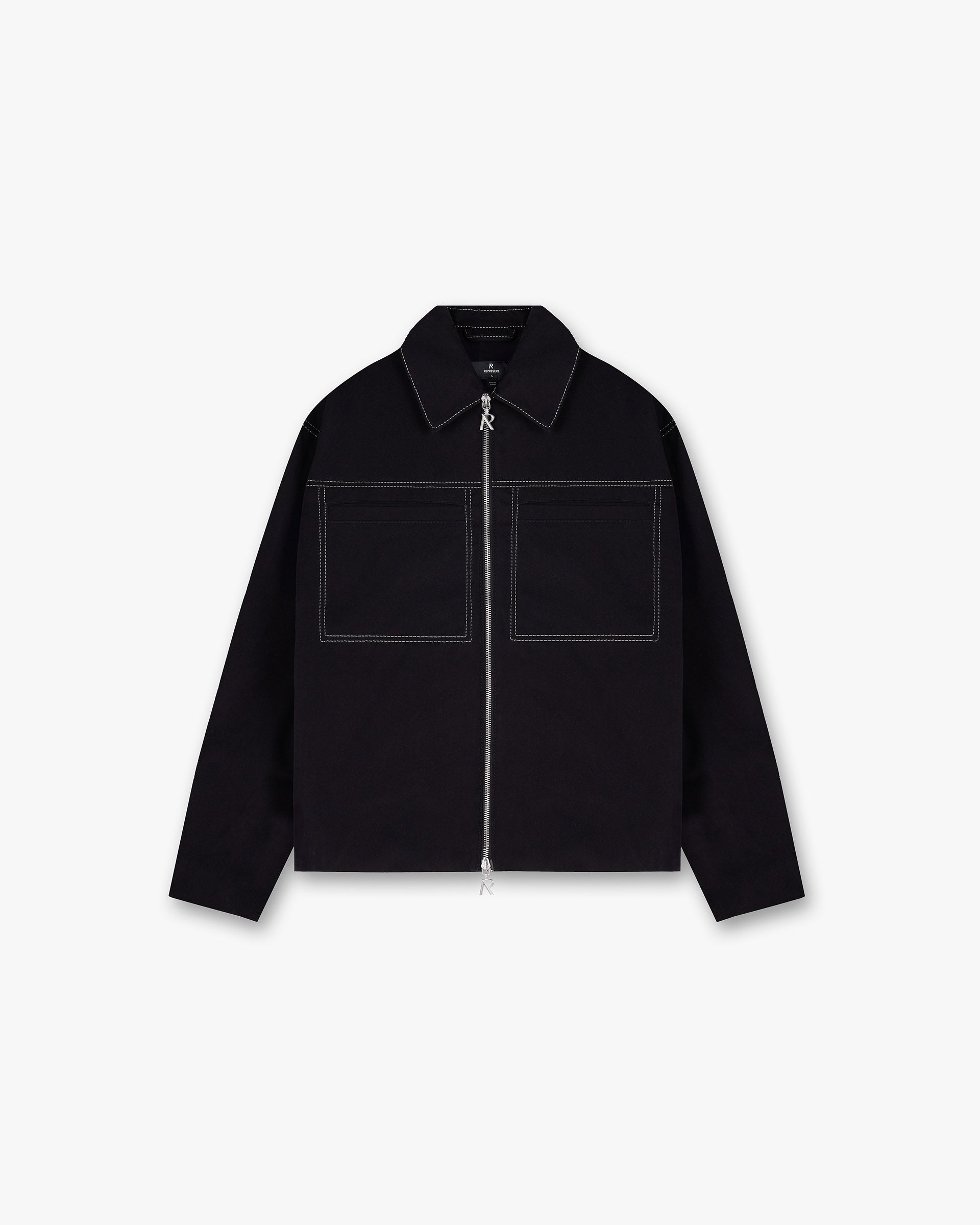 Contrast Stitch Smart Jacket - Tiefschwarz