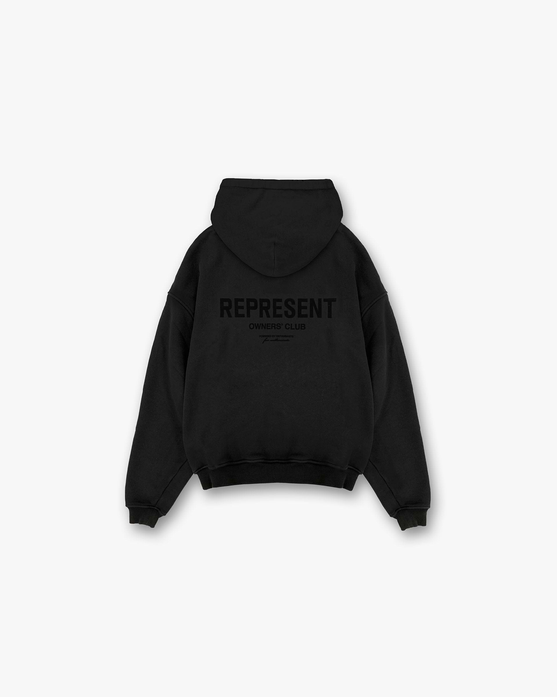 Represent Owners Club Flocked Hoodie - Noir