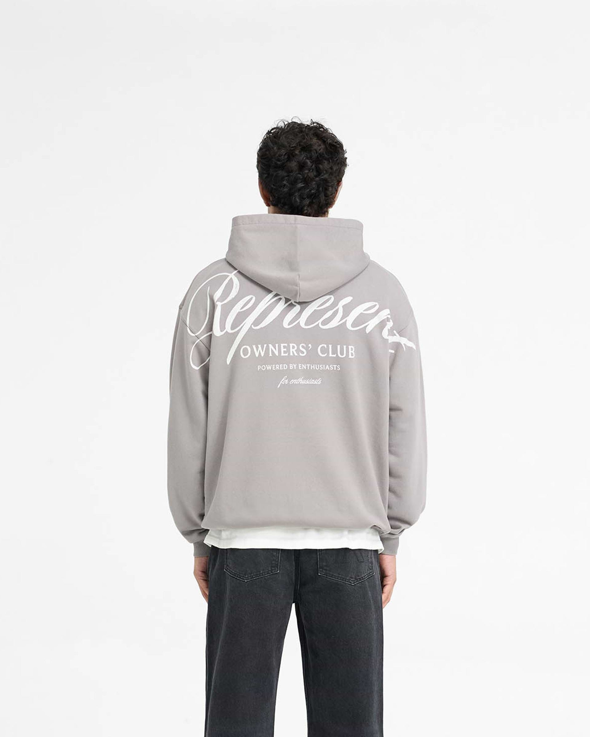 Represent Owners Club Script Hoodie - Slate