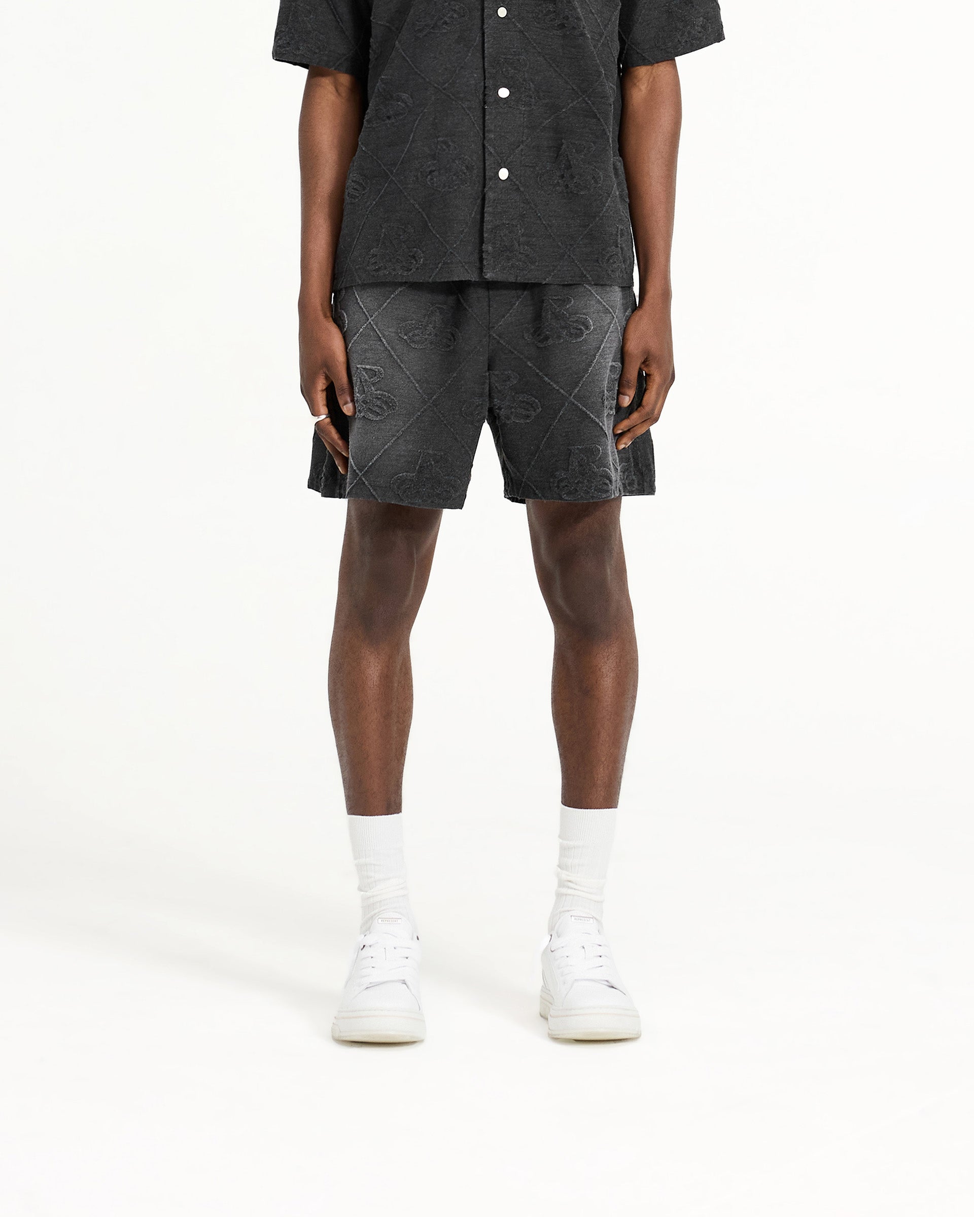 Towelling Short - Tiefschwarz