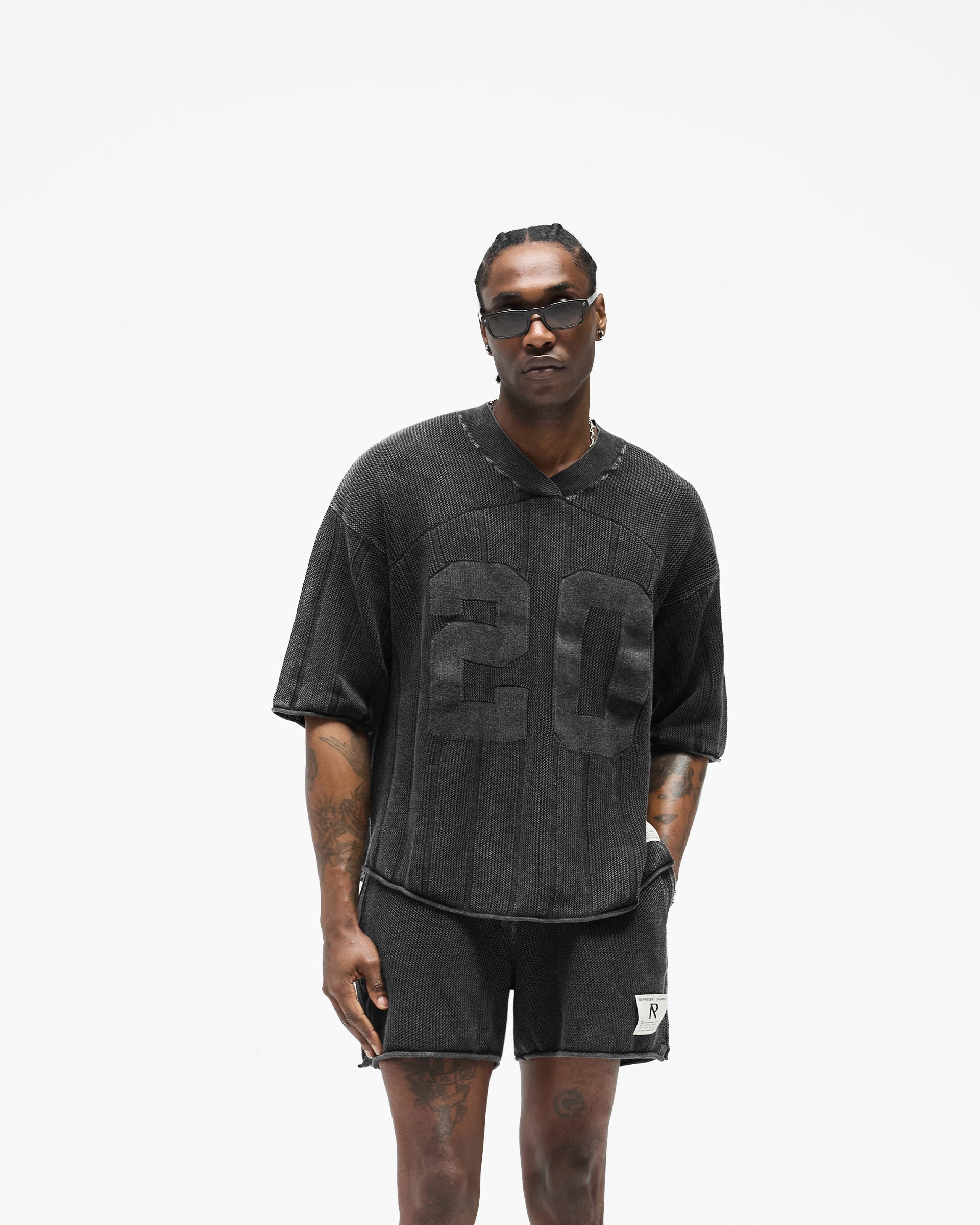 Knitted Varsity Jersey - Vintage Grey