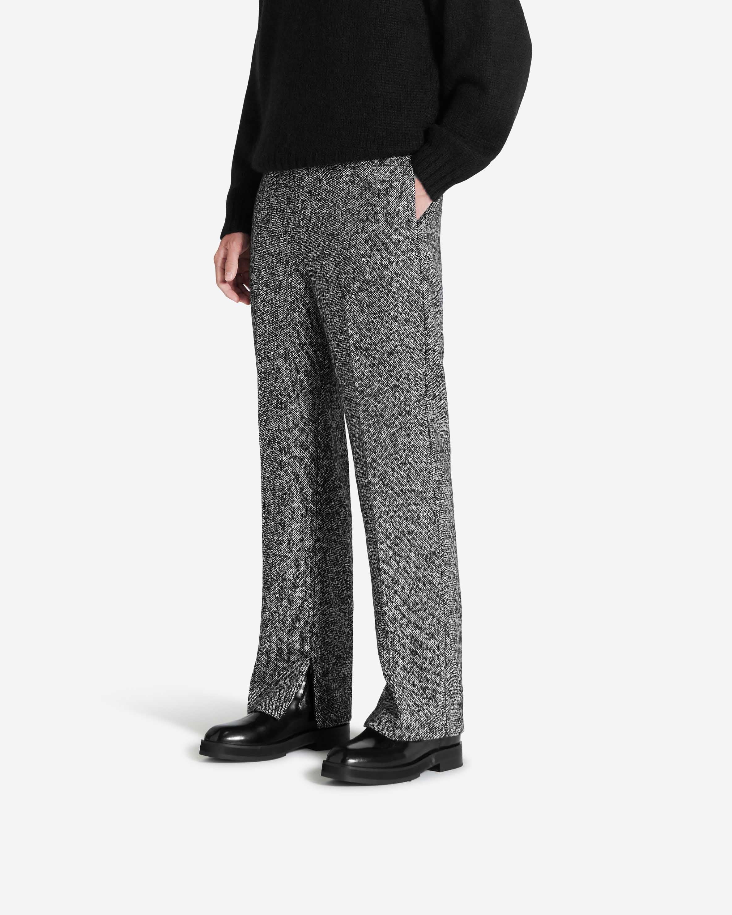 Wide Tailored Pant - Schwarz Weiss