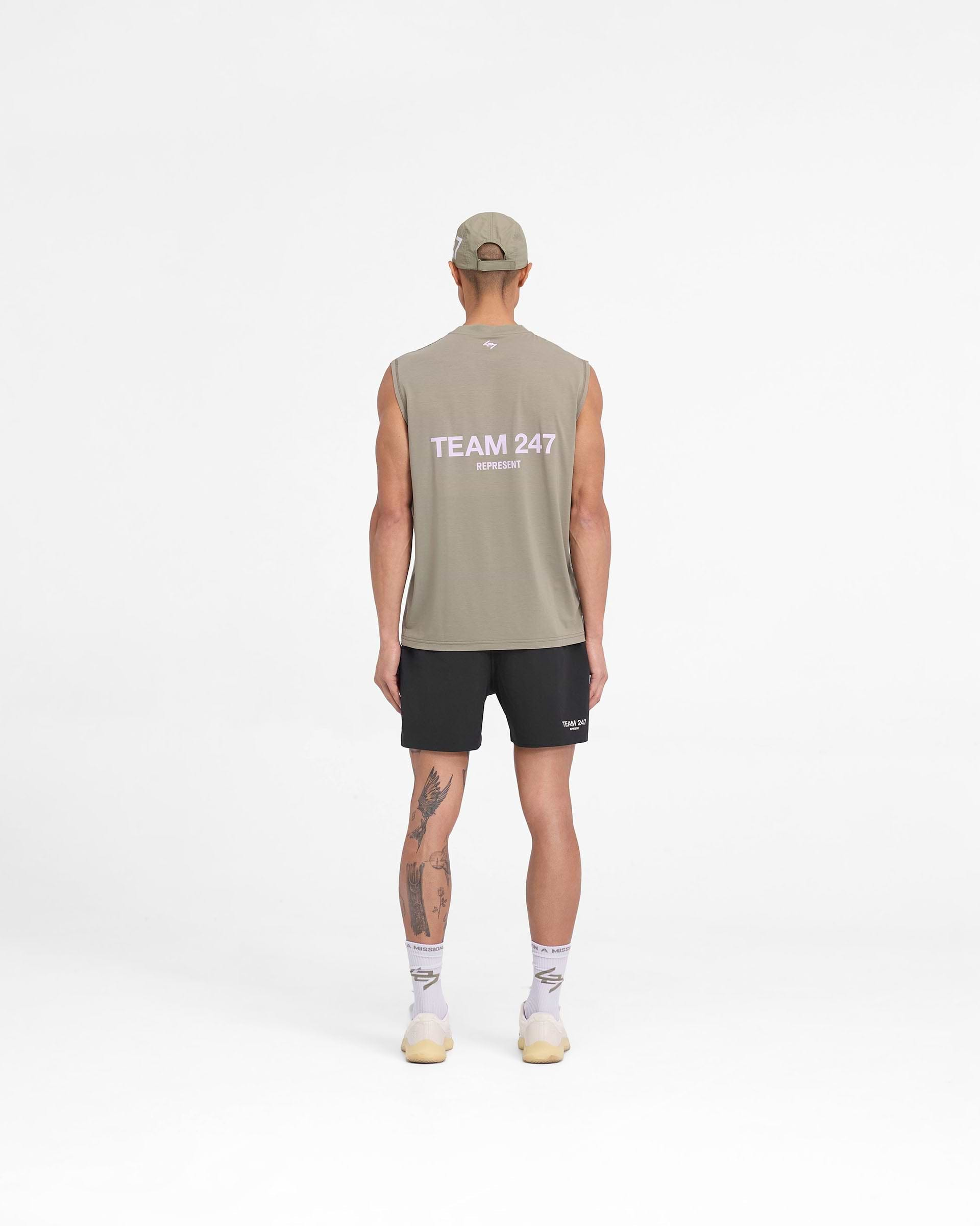 Team 247 Oversized Tank - Kaki Lilas