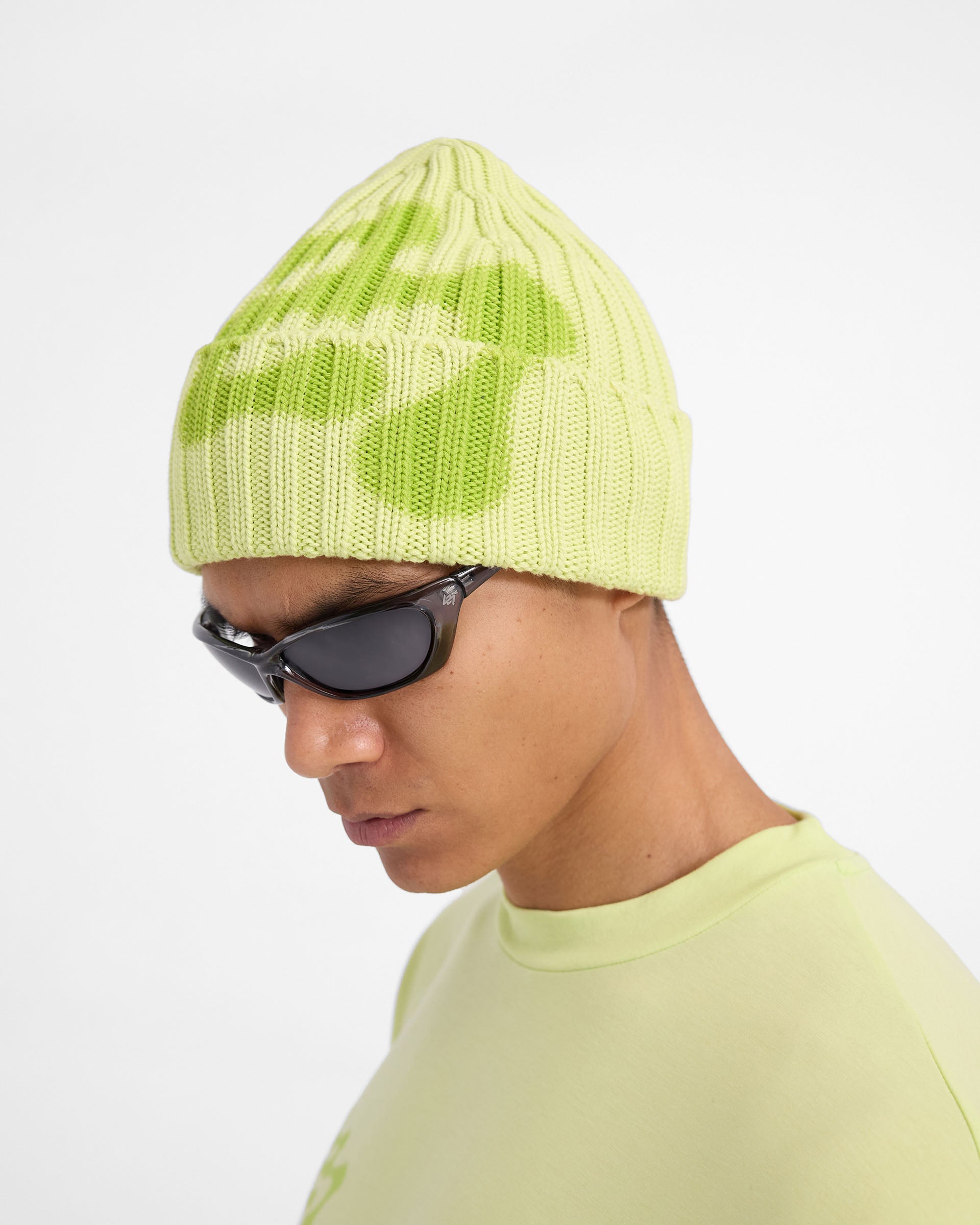 247 Heavy Rib Beanie - Ombre Lime