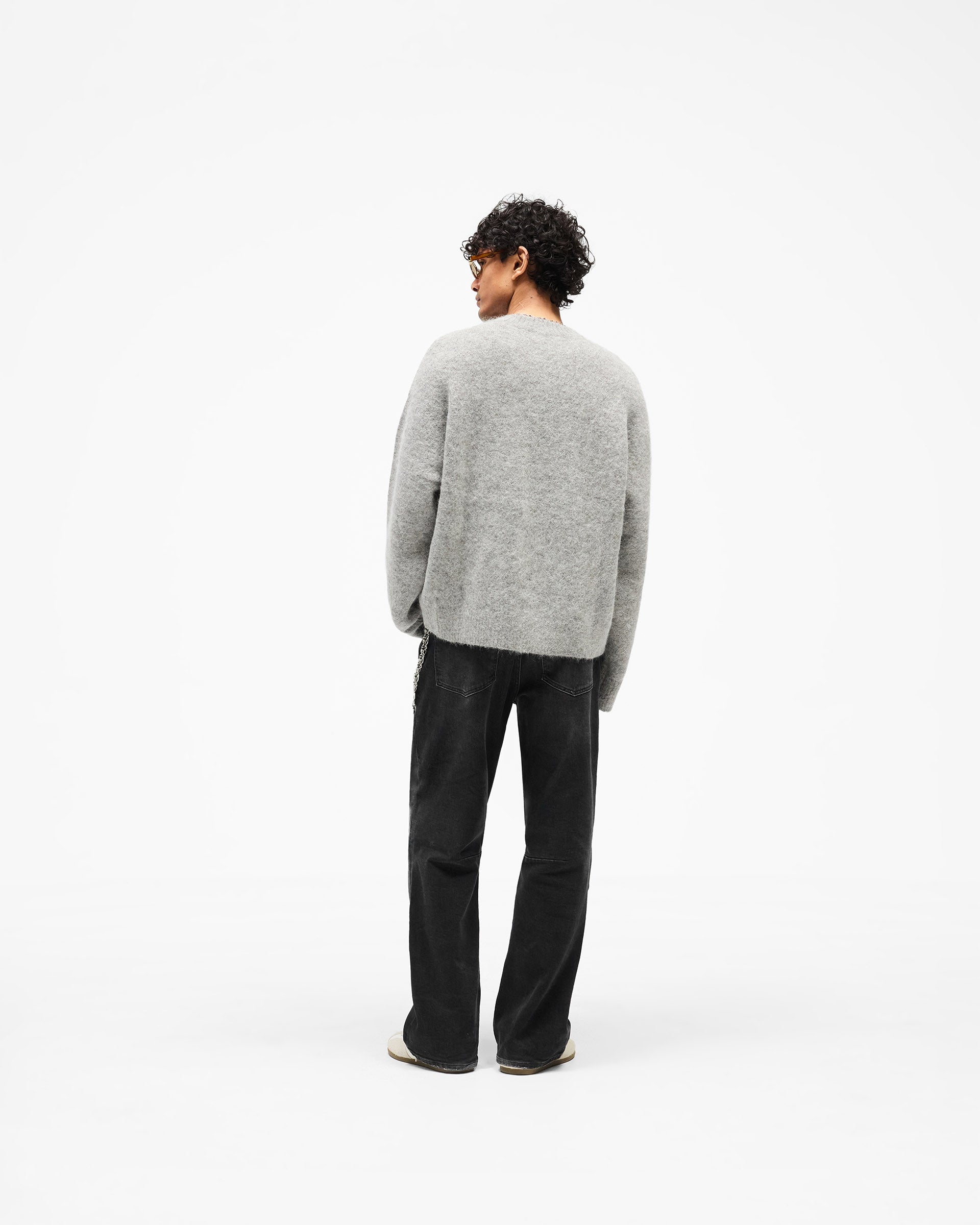 Logo Knit Sweater Grey | Mens Sweaters | REPRESENT