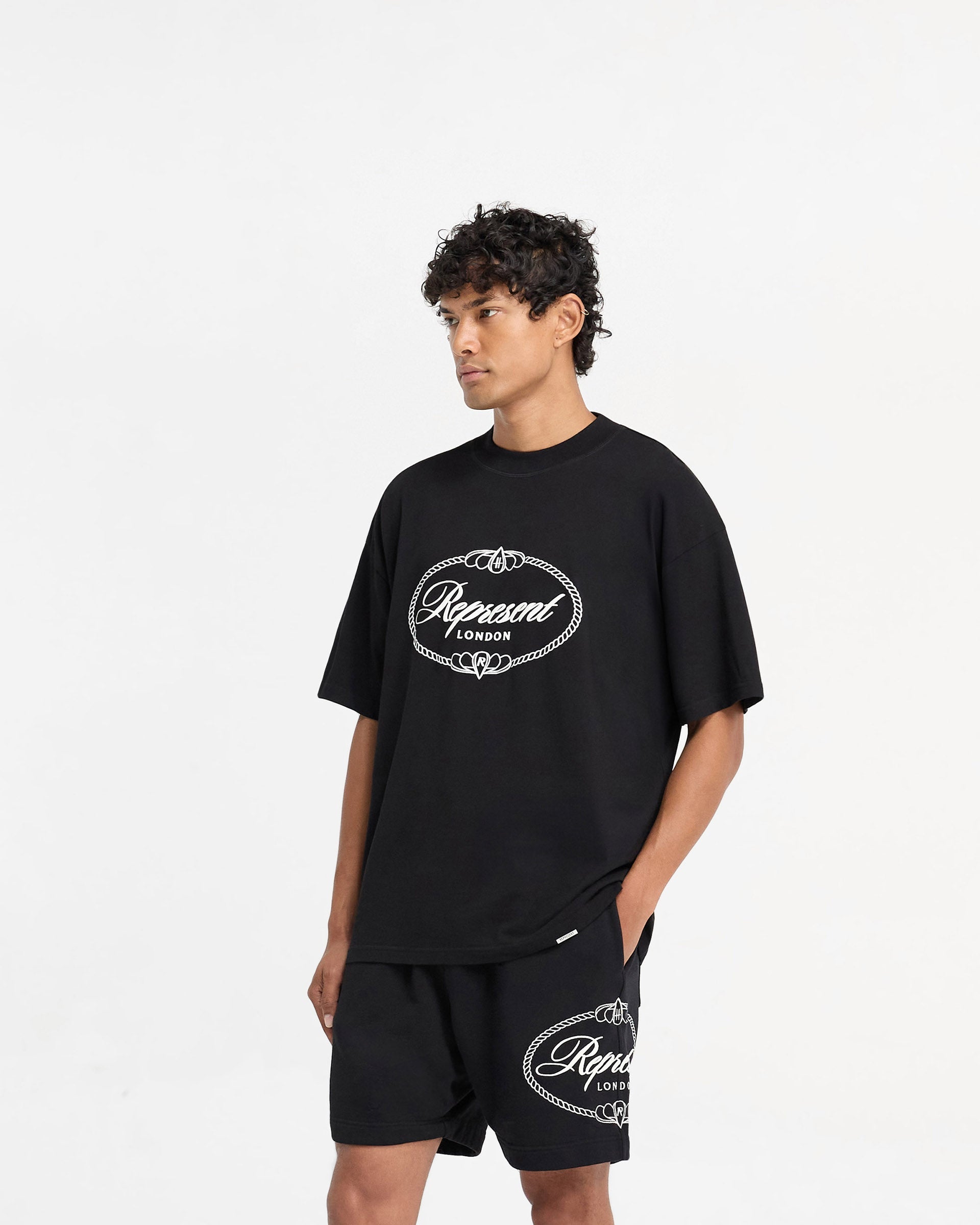 Represent X Harrods Crest T-Shirt - Jet Black