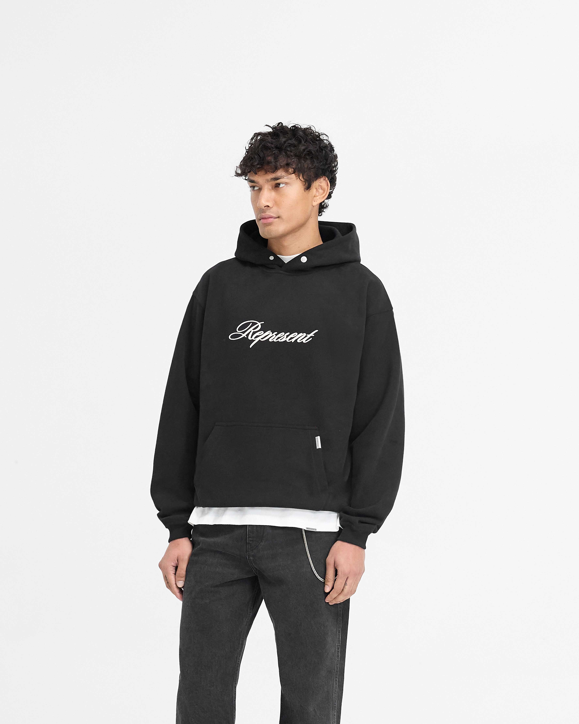 Script Logo Hoodie - Schwarz