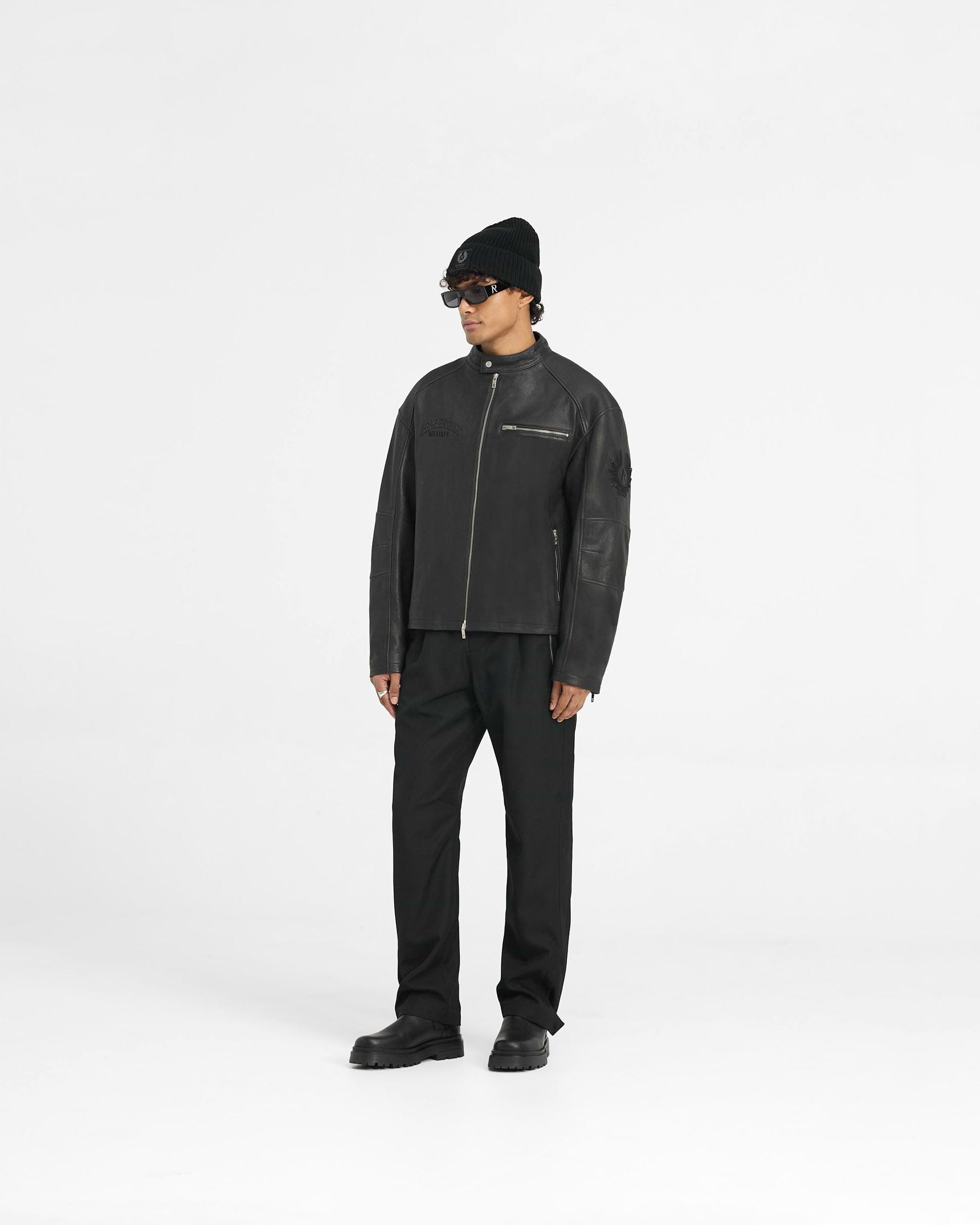 Represent X Belstaff Race Leather Jacket - Noir