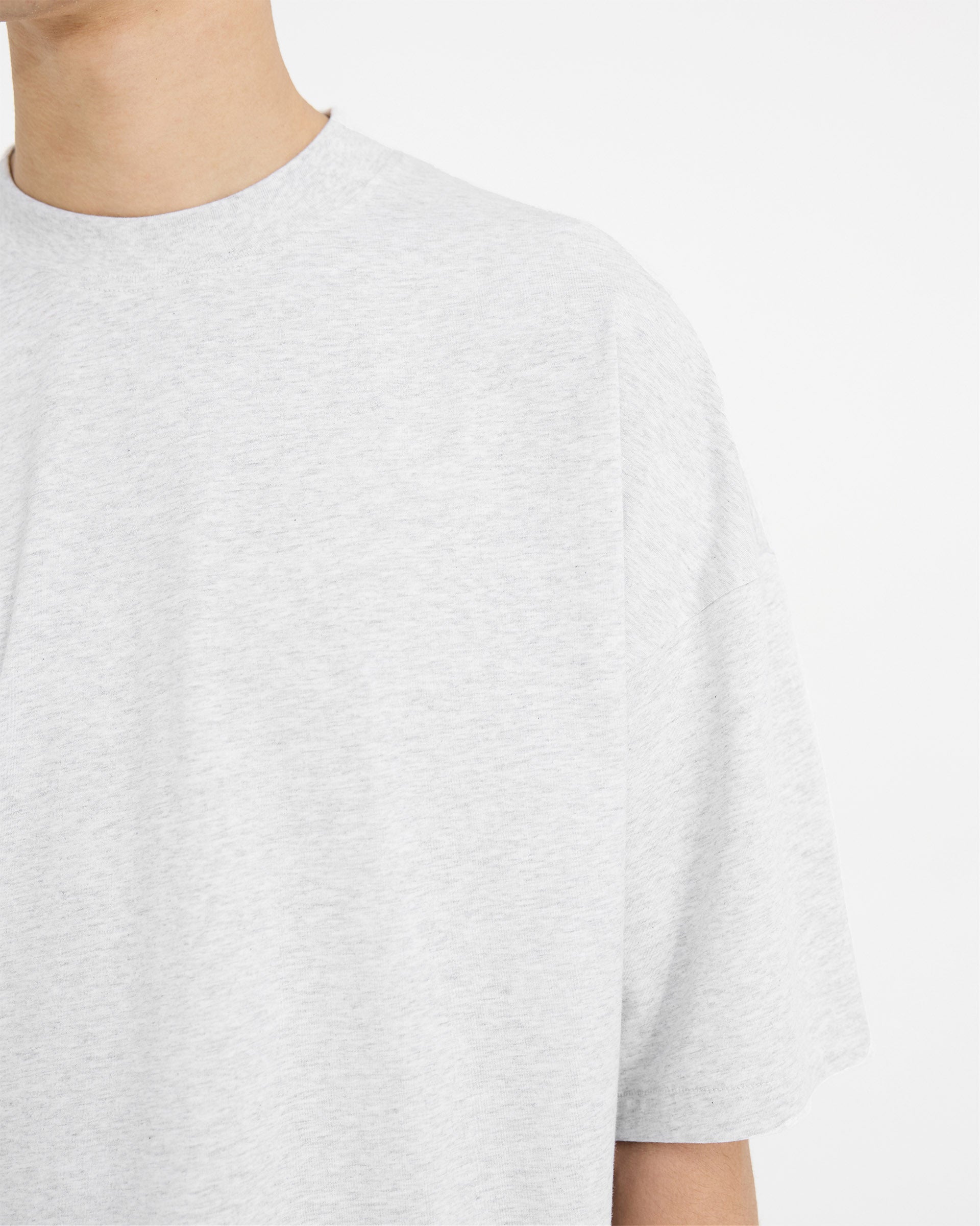 2 x Initial Boxy T-Shirt - Ice Grey Marl