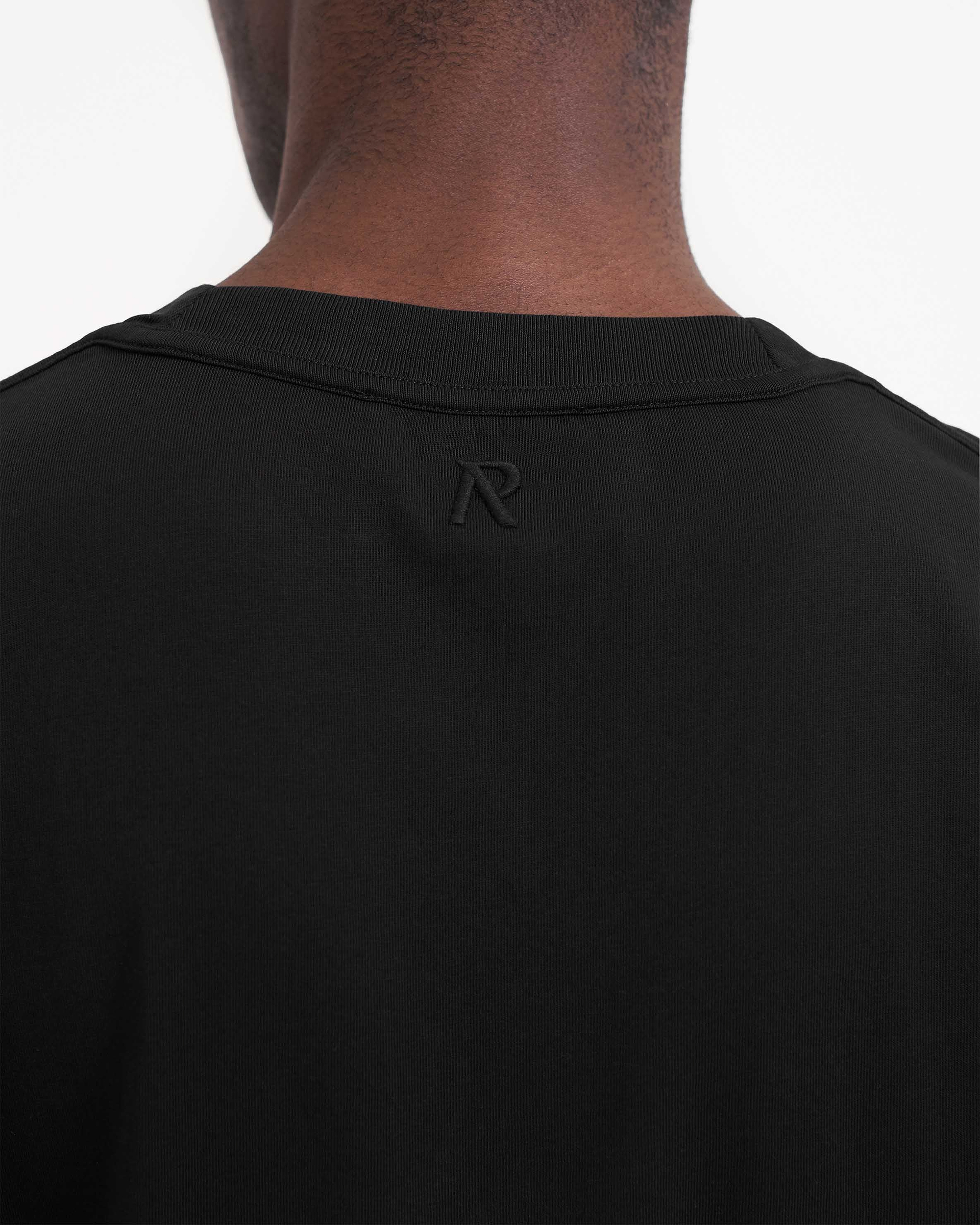 Initial Long Sleeve T-Shirt | Jet Black T-Shirts Initial | Represent Clo