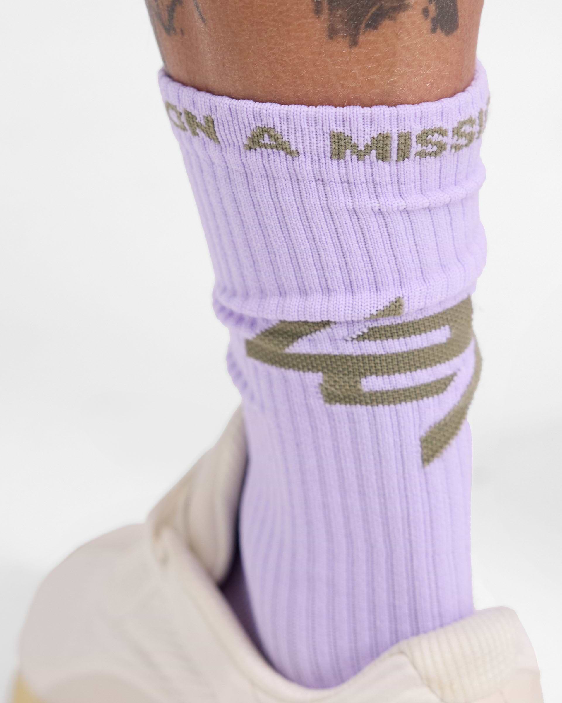 247 Sock - Kaki Lilas