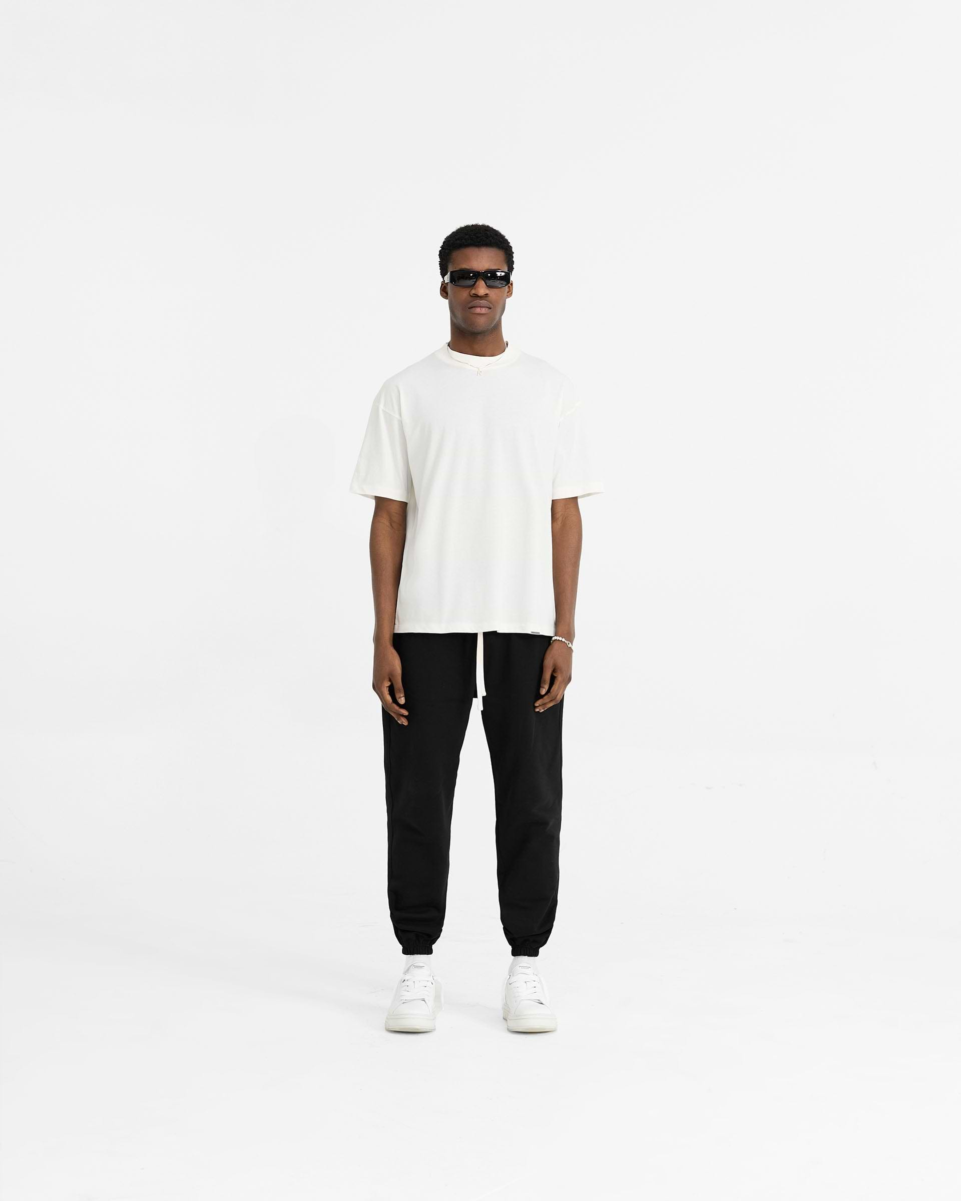 T-Shirt Oversize Initial - Blanc Plat