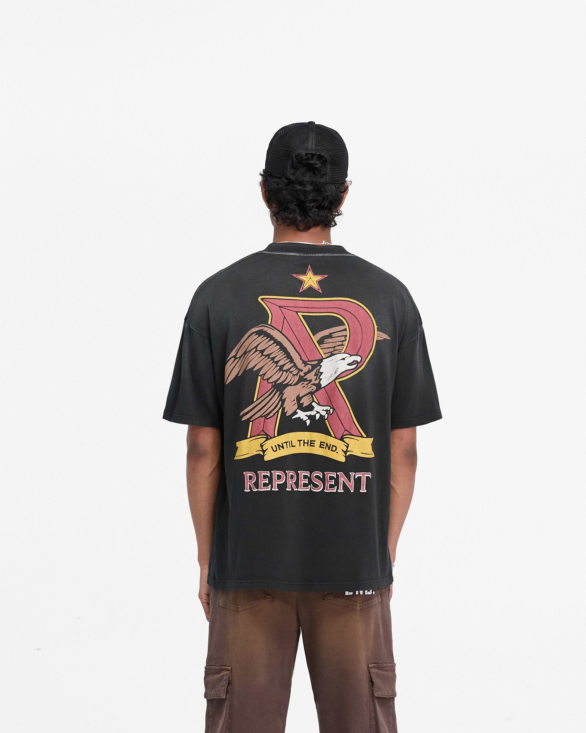 Represent X End Eagles T-Shirt - Noir Taché