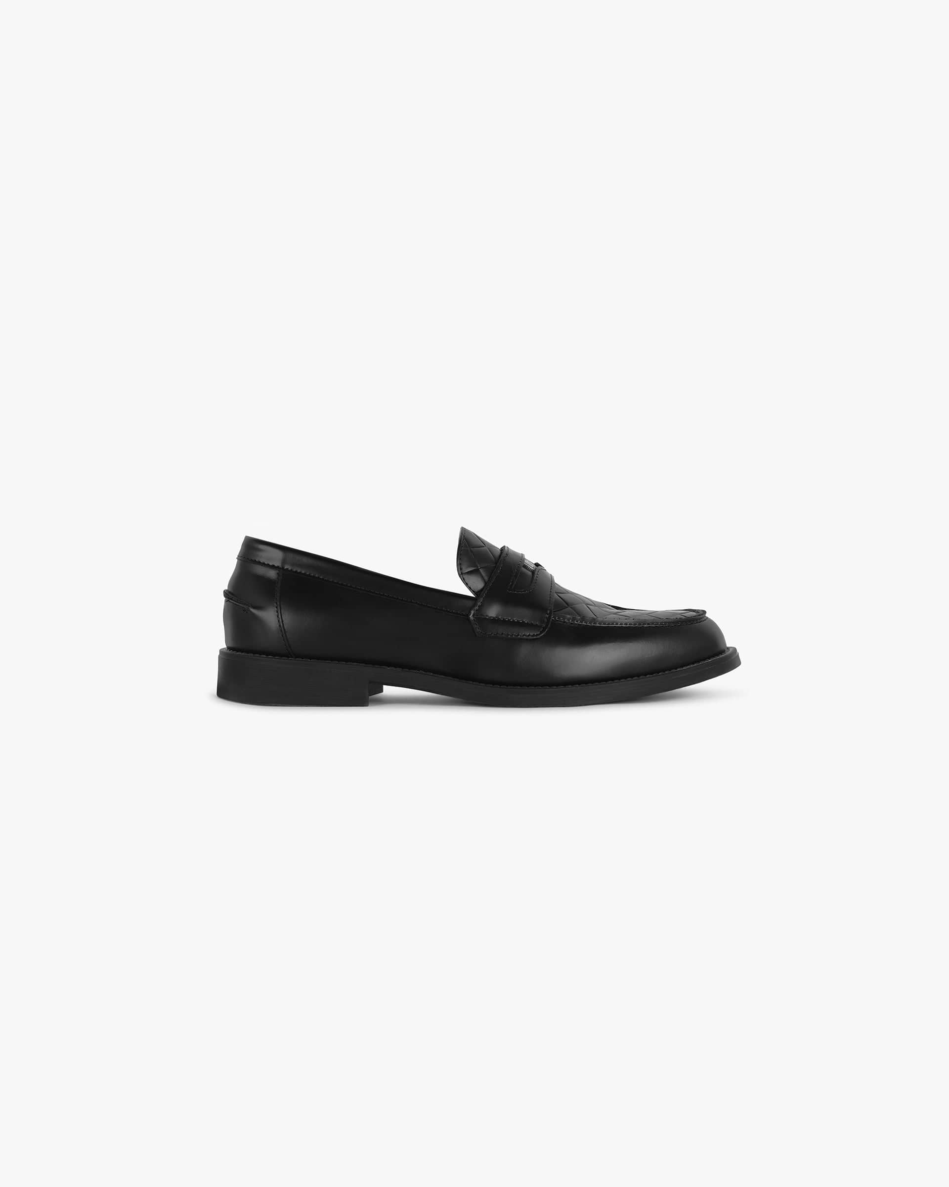 Mocassins en cuir tressé Represent X Duke + Dexter - Noir