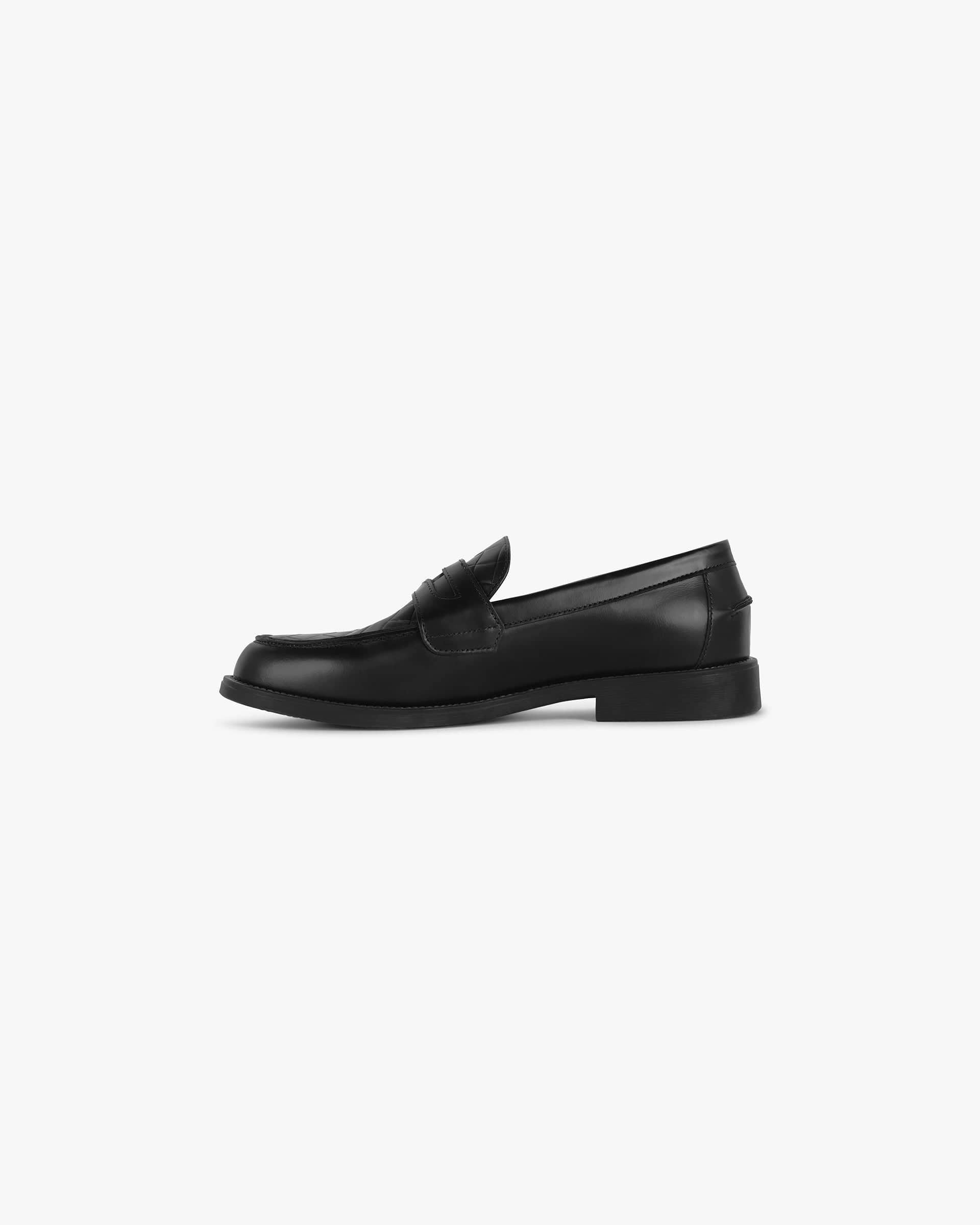 Mocassins en cuir tressé Represent X Duke + Dexter - Noir