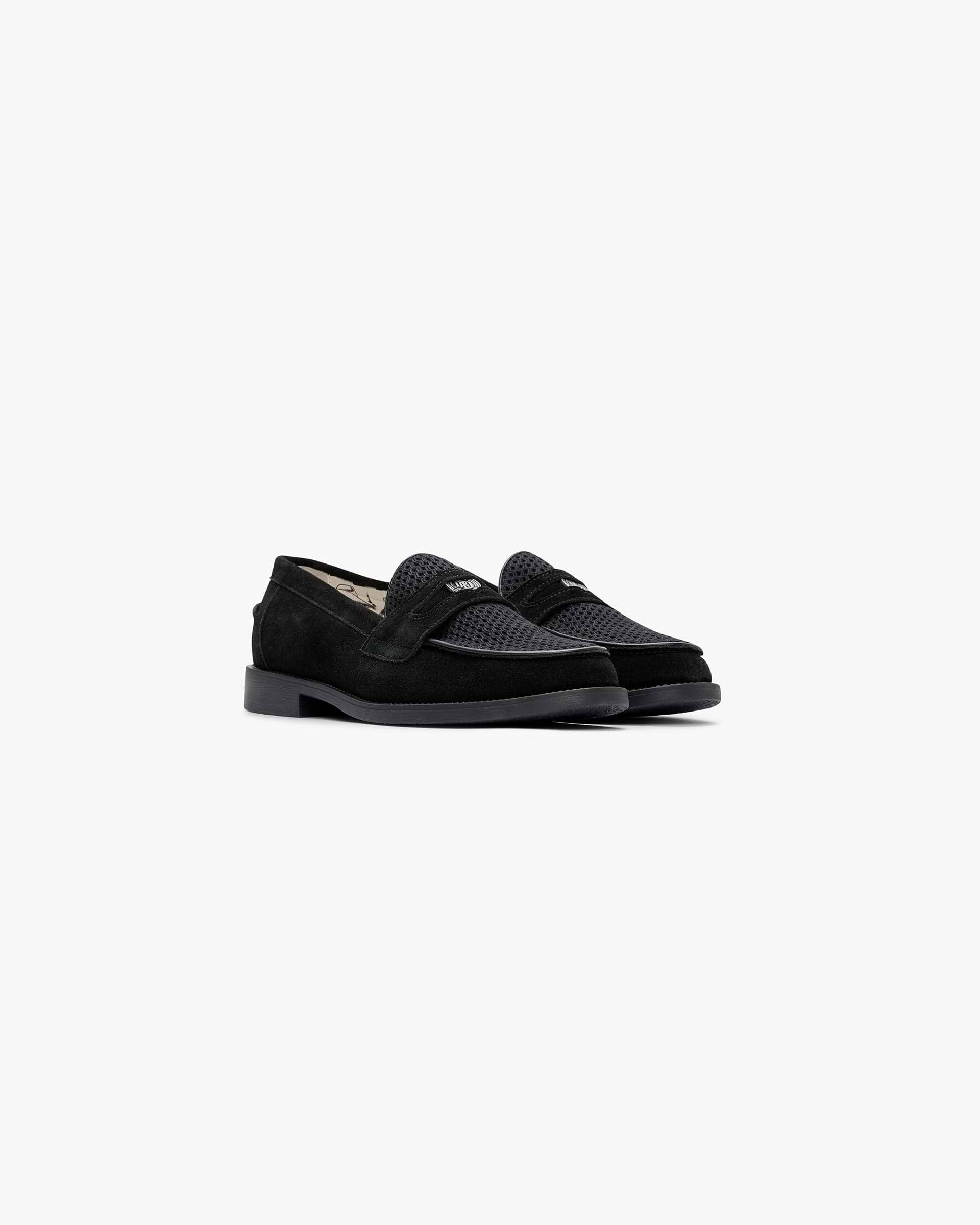 Mocassins Penny en rotin et daim Represent X Duke + Dexter pour femmes - Noir