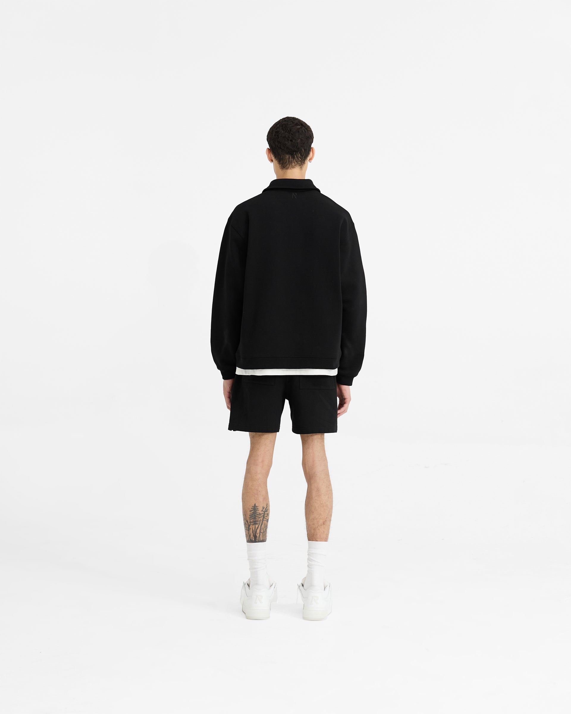 Initial Boxy Quarter Zip - Noir