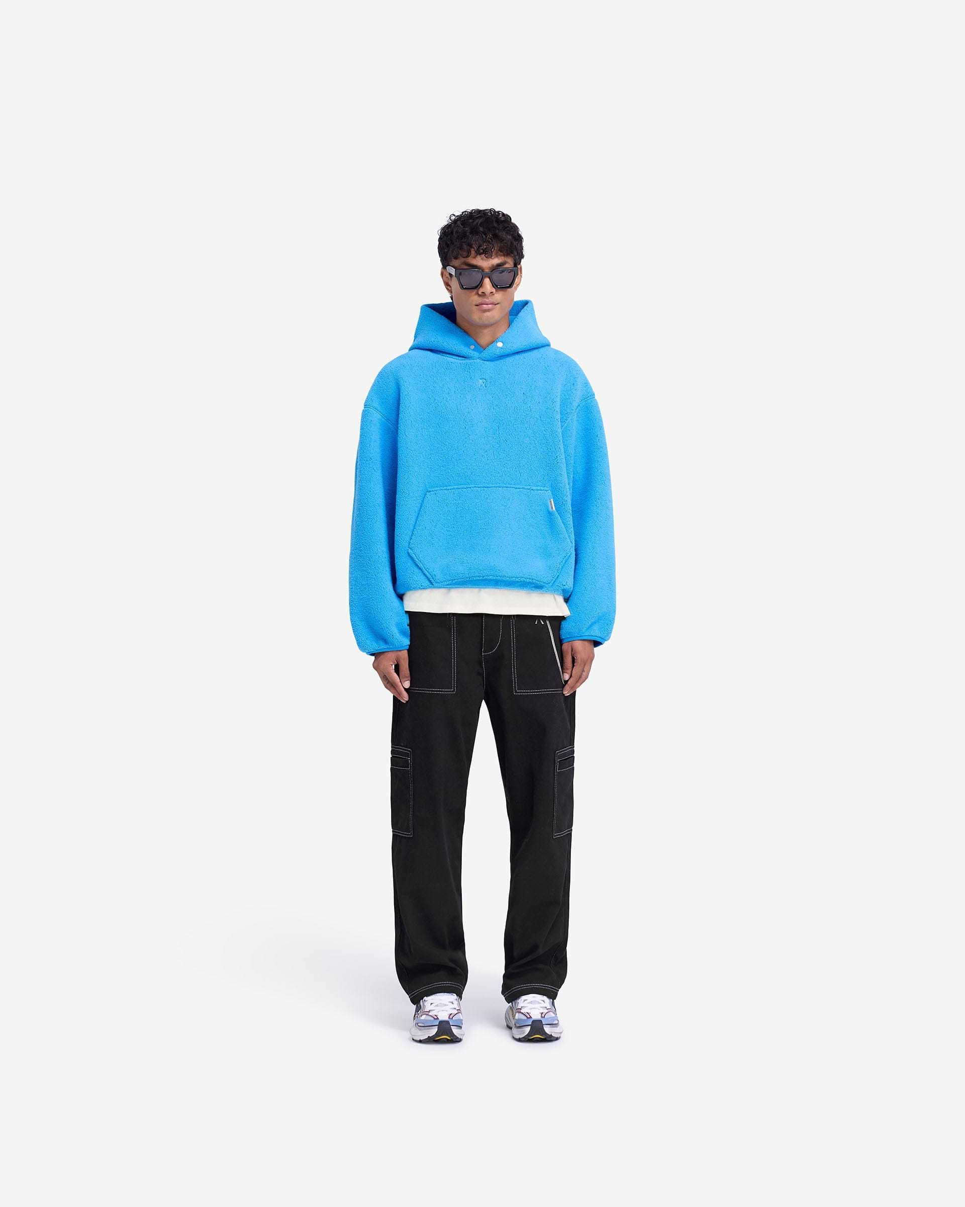 Fleece Oversized Hoodie - Elektrisch Blau