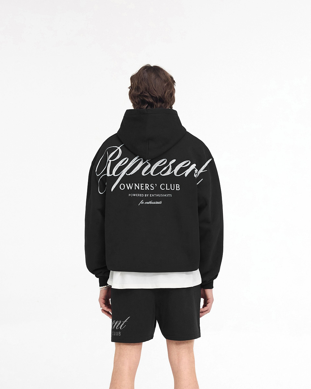 Represent Owners Club Script Hoodie - SCHWARZ