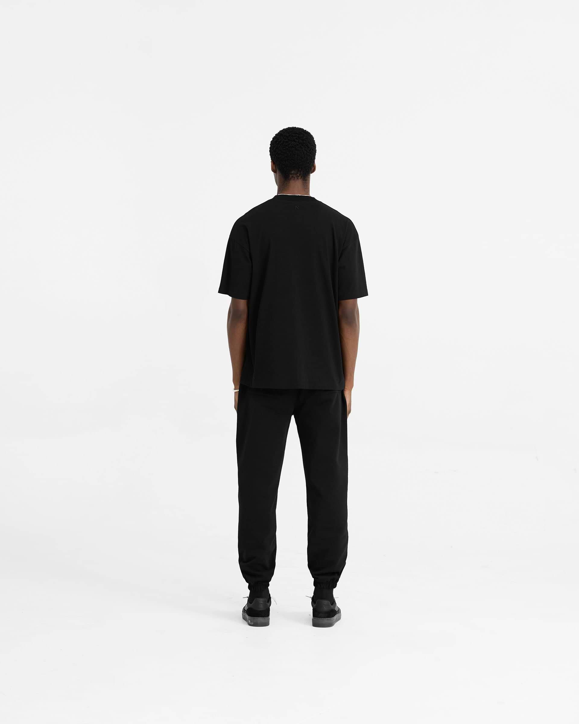 T-Shirt oversize initial - Noir