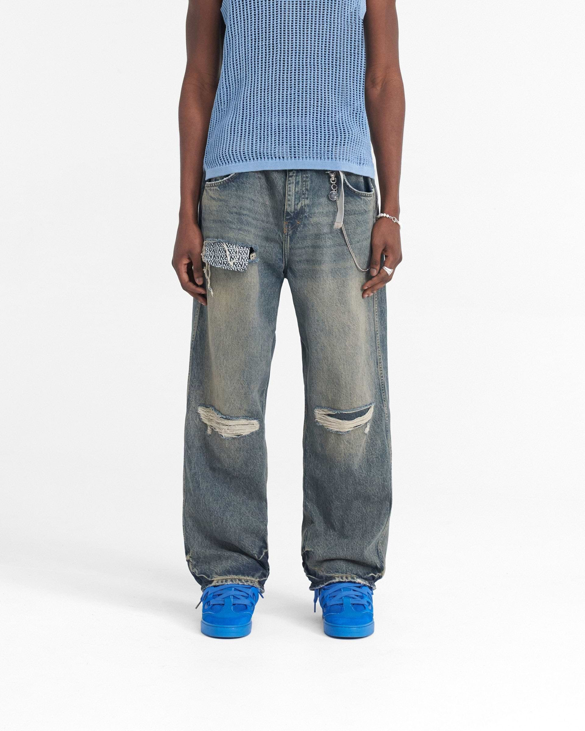 R3D Destroyer Baggy Denim - Bleu Crème