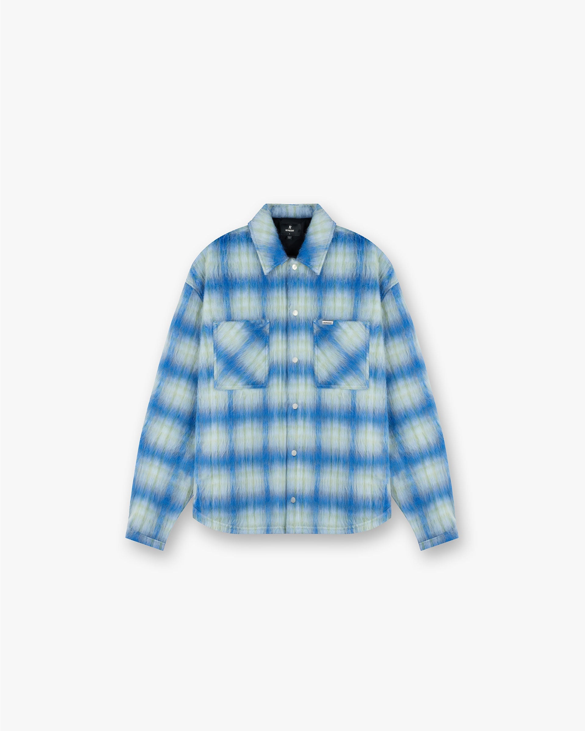 Textured Overshirt - Elektrisch Blau